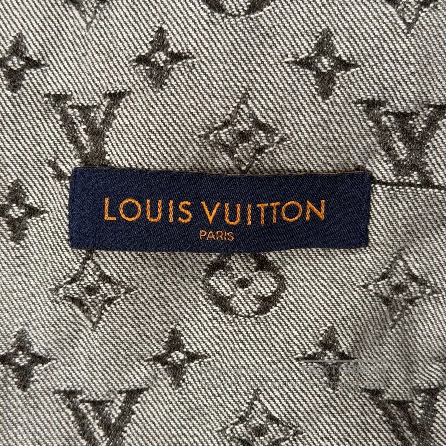 Louis Vuitton Black Patterned Denim Jacket Size M. Size US M / EU 48-50 / 2 - 3 Thumbnail