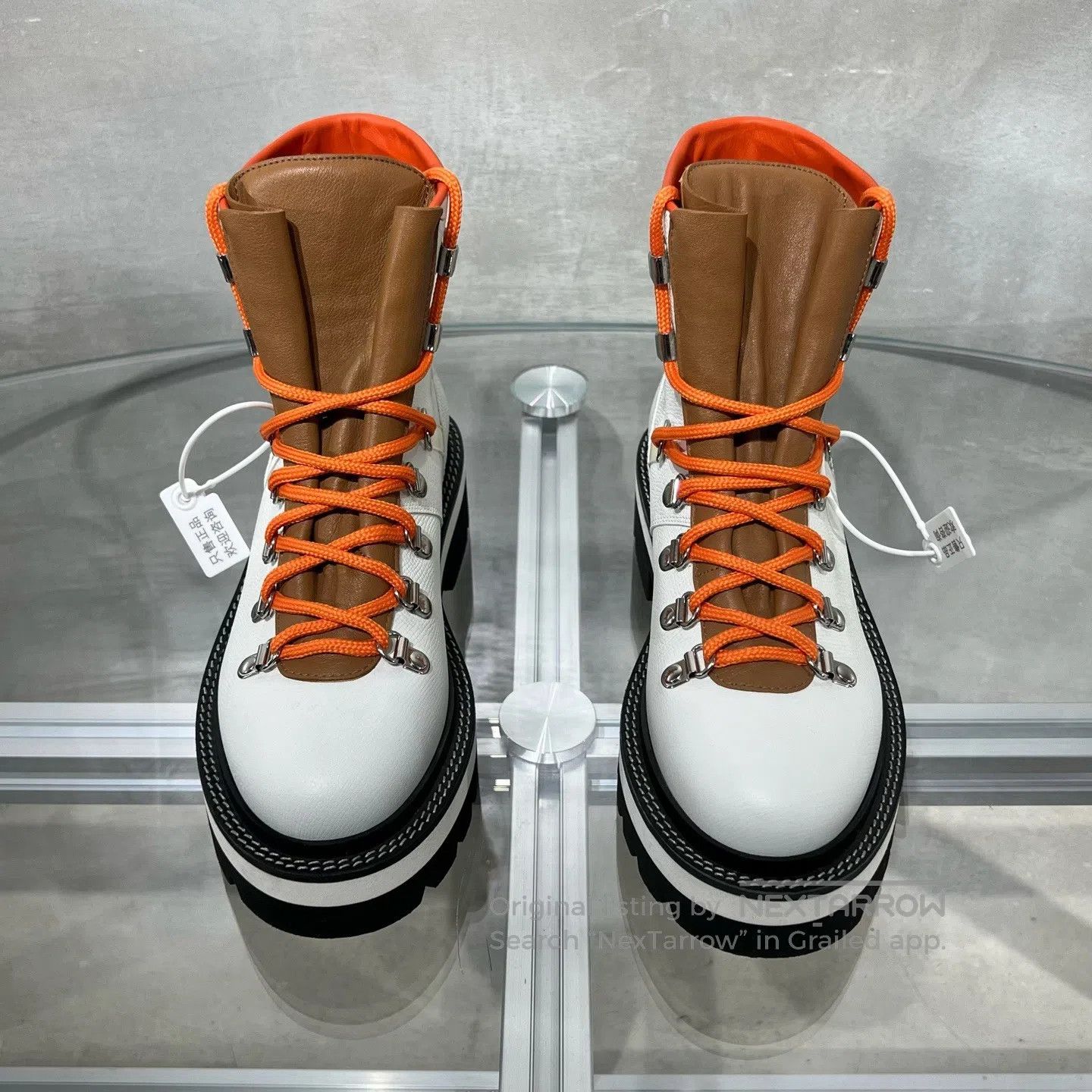 Hermes Hermes Casual mid-calf boots White-orange Size US 5.5 / IT 35.5 - 2 Thumbnail
