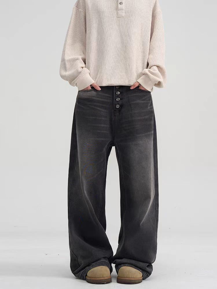 Japanese Brand × Jean High Street Washed Loose Straight Casual Jeans Size US 33 - 3 Thumbnail