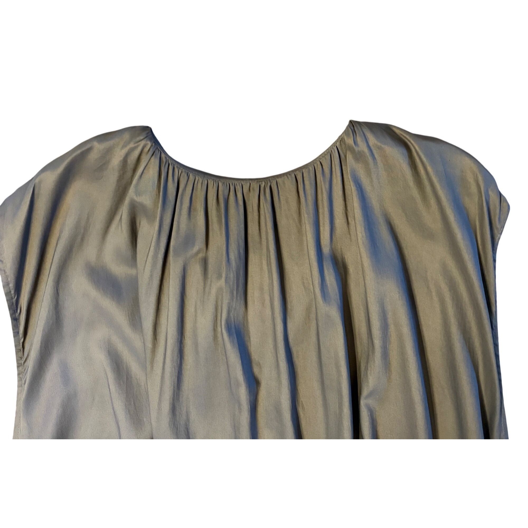 Toteme $490 Toteme L Pretoria Maxi Dress Green Drop Waist Lagenlook Size L / US 10 / IT 46 - 8 Thumbnail