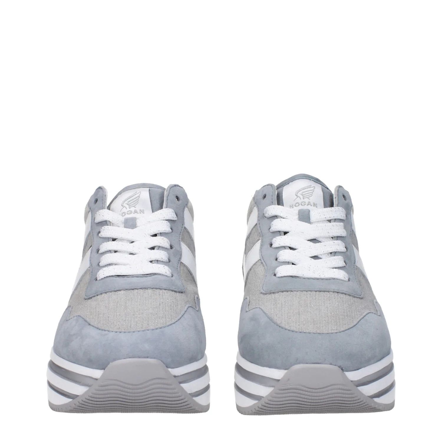 Hogan ob1o1e1124 Fabric Sneakers in Gray Silver Size US 10 / IT 40 - 3 Thumbnail