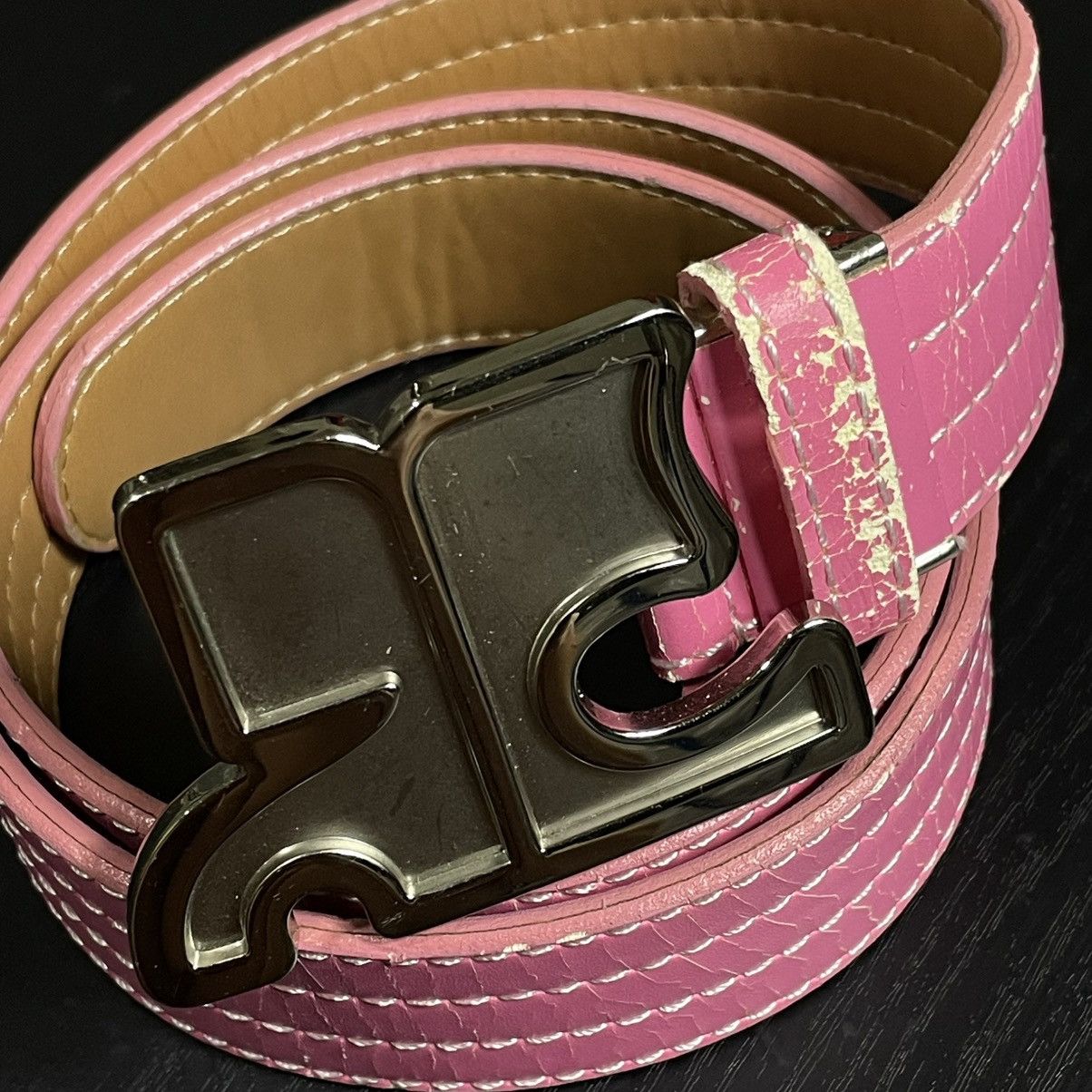 Courreges Vintage Courreges Big Logo Buckle Belt Size ONE SIZE - 7 Thumbnail