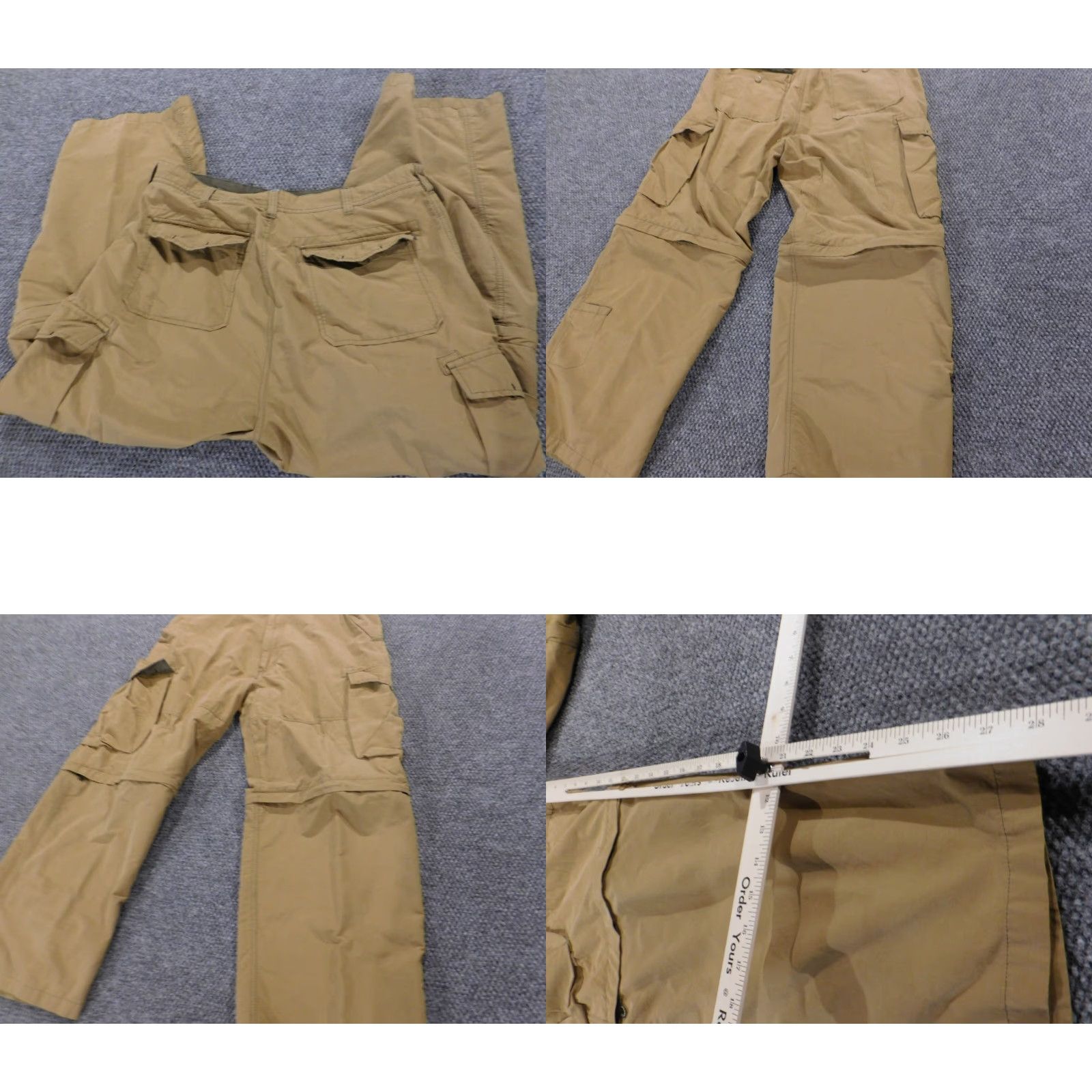 Vintage Urban Pipeline Mens Pants 36x28 Beige Straight Cargo Chino Pockets Zip Flat Front Regular Inseam 28 Vintage: No Size US 36 / EU 52 - 8 Thumbnail