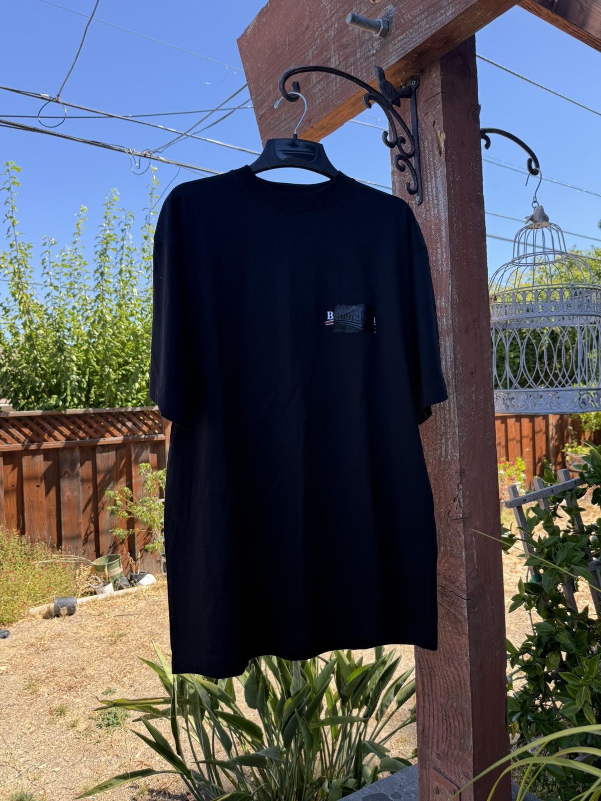 Balenciaga Balenciaga Black Gaffer T-Shirt Size US XXS / EU 40 - 1 Thumbnail