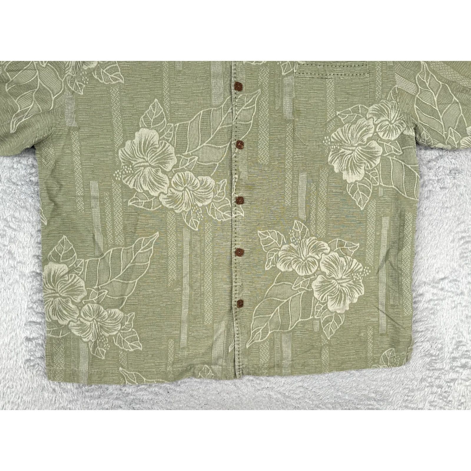 Vintage VINTAGE Jamaica Jaxx Shirt Men Extra Large Green Floral 100% Silk Button Up Hawaiian Size US XL / EU 56 / 4 - 5 Thumbnail