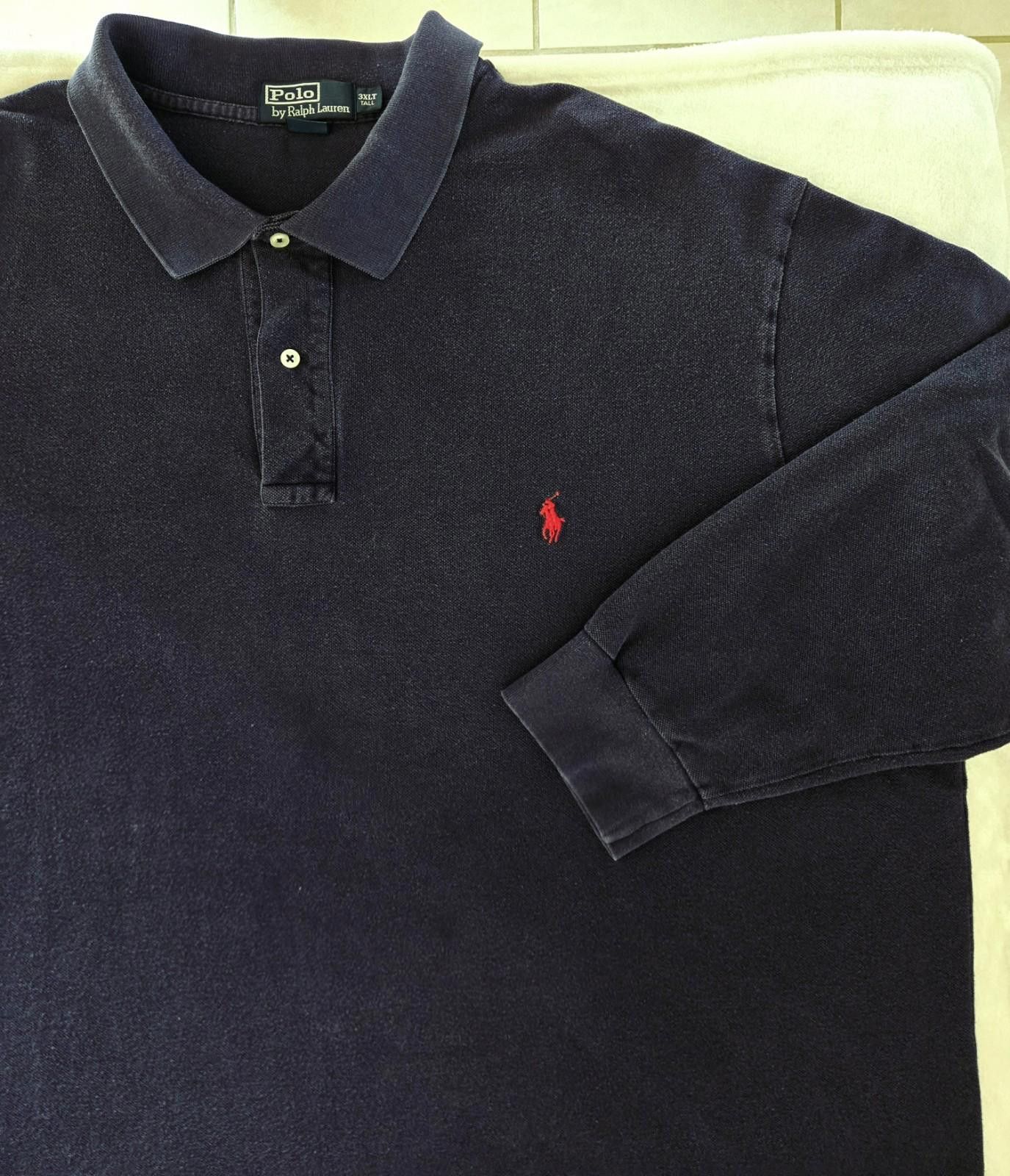 Polo Ralph Lauren 3XLT Tall Long Sleeve Polo Shirt Cotton