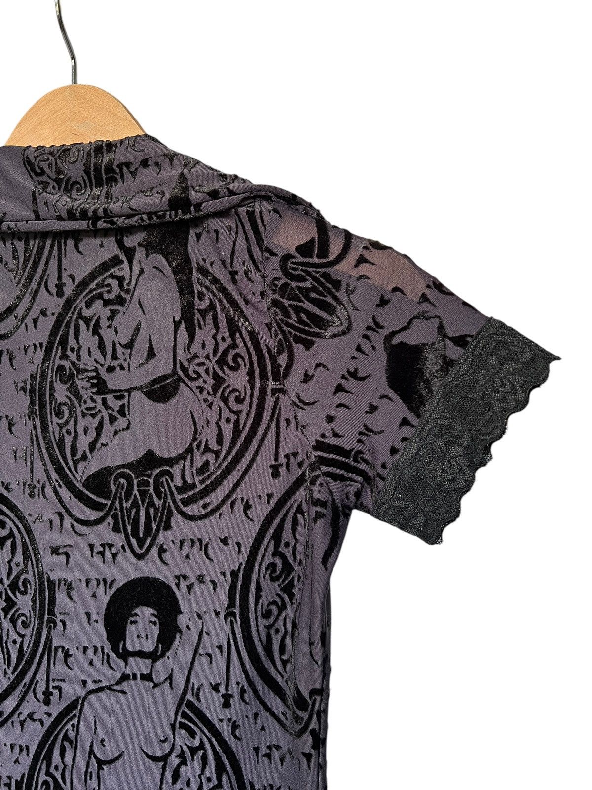 Hysteric Glamour Hysteric Glamour Naked Woman Mesh Wide Collared Tops Size XS / US 0-2 / IT 36-38 - 10 Thumbnail