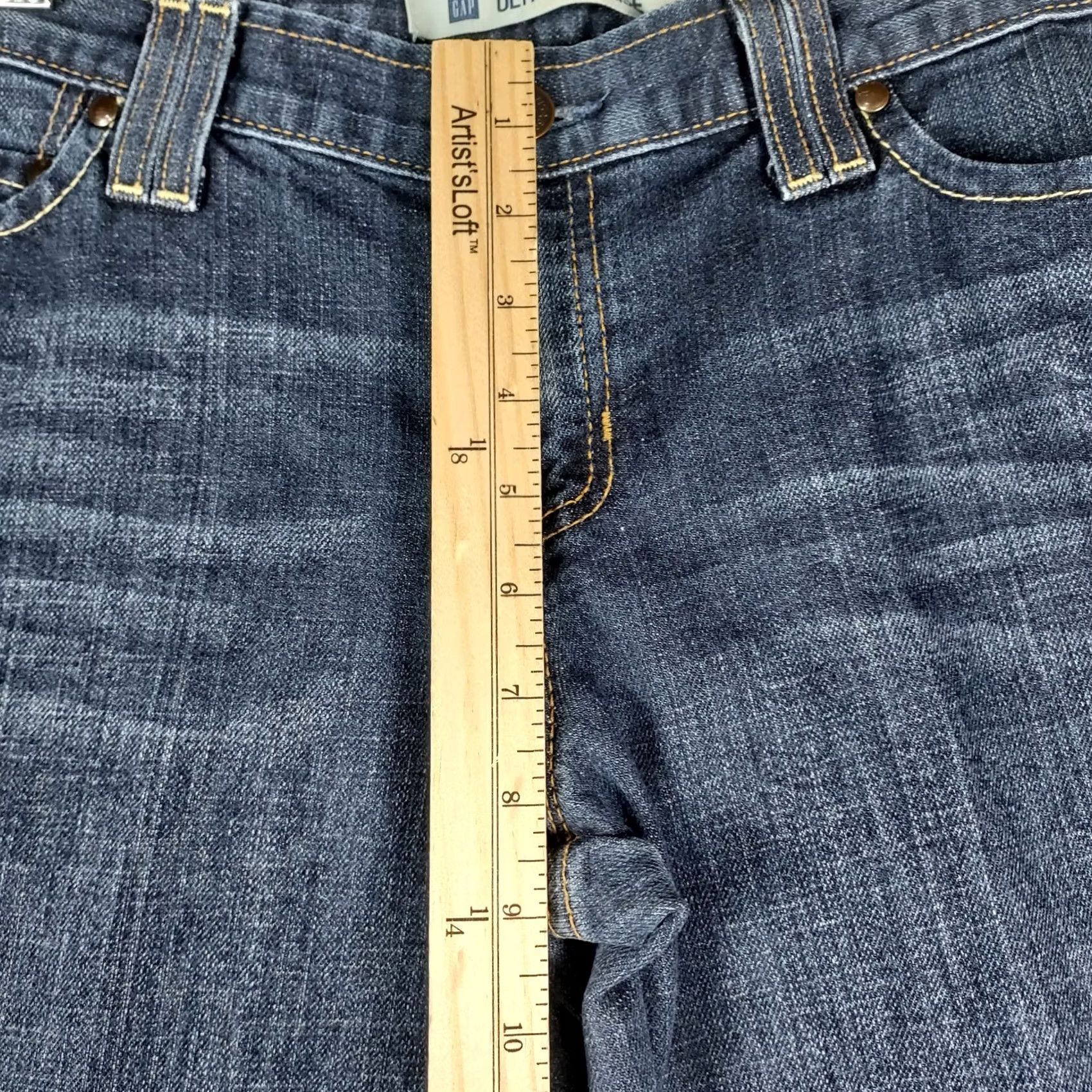 Gap GAP Original Ultra Low Rise Flare Jeans 8 Long Blue Bootcut 5-Pocket Denim Women Size 8 Active Regular Spring Summer Fall Winter Bootscut? Size 30" / US 8 / IT 44 - 6 Thumbnail