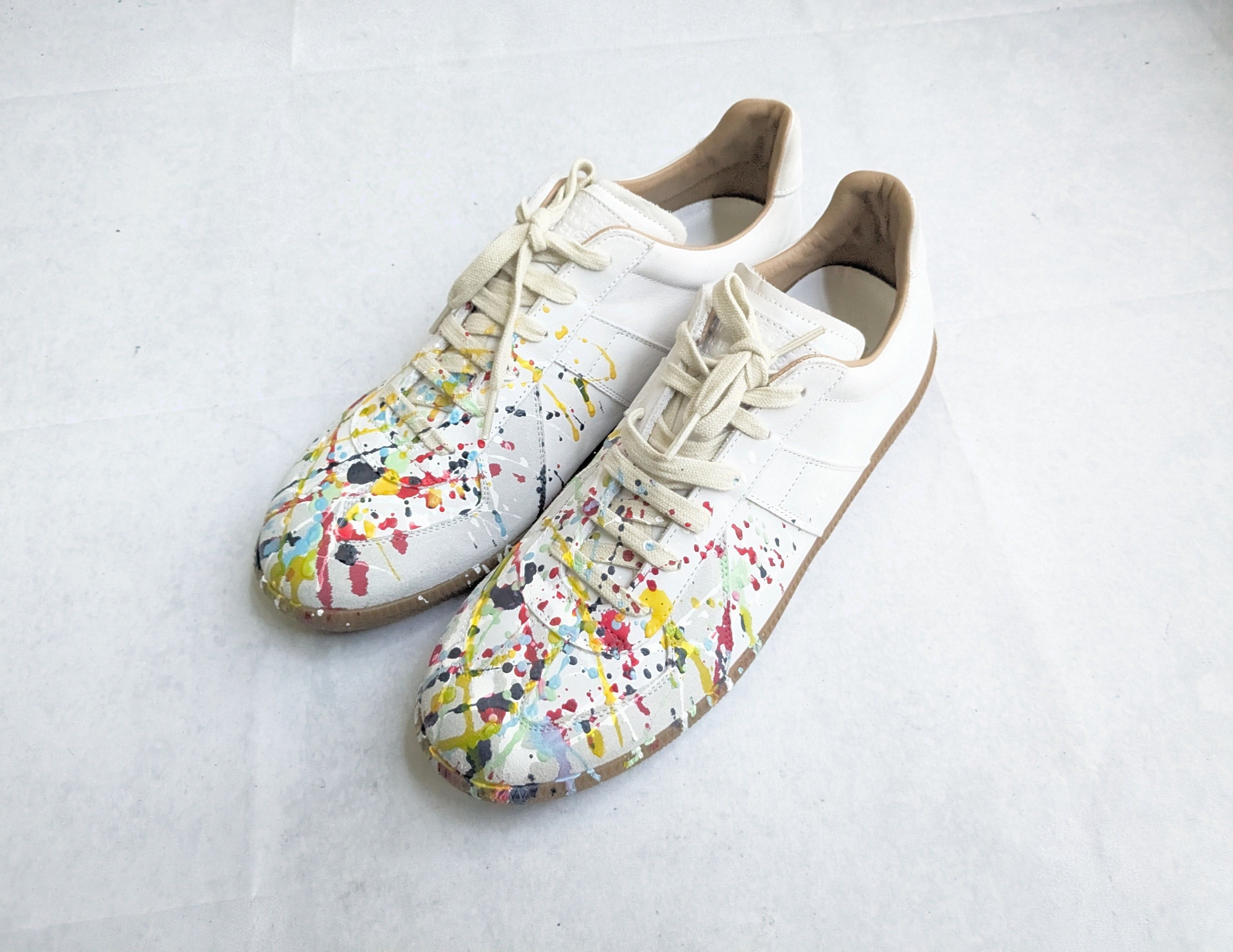 Maison Margiela Maison Margiela Gat Replica White Paint Splatter 11 44 Size US 11 / EU 44 - 4 Thumbnail