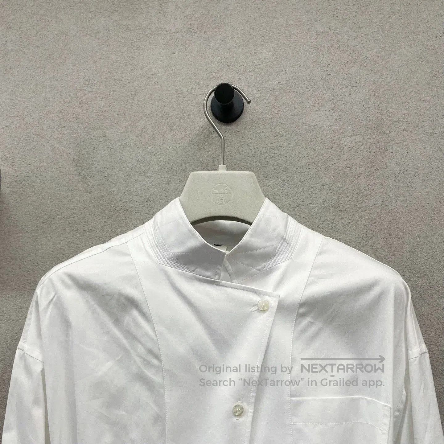 Hermes Hermes White Stand Collar Shirt. Size US S / EU 44-46 / 1 - 5 Thumbnail