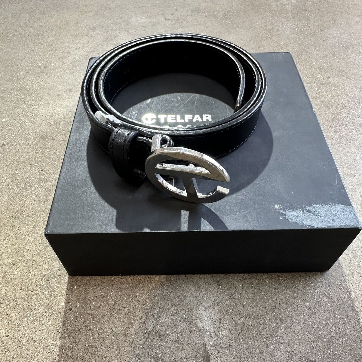 Black Telfar Belt Telfar Black Leather Circle Bag Unique Size main image 3