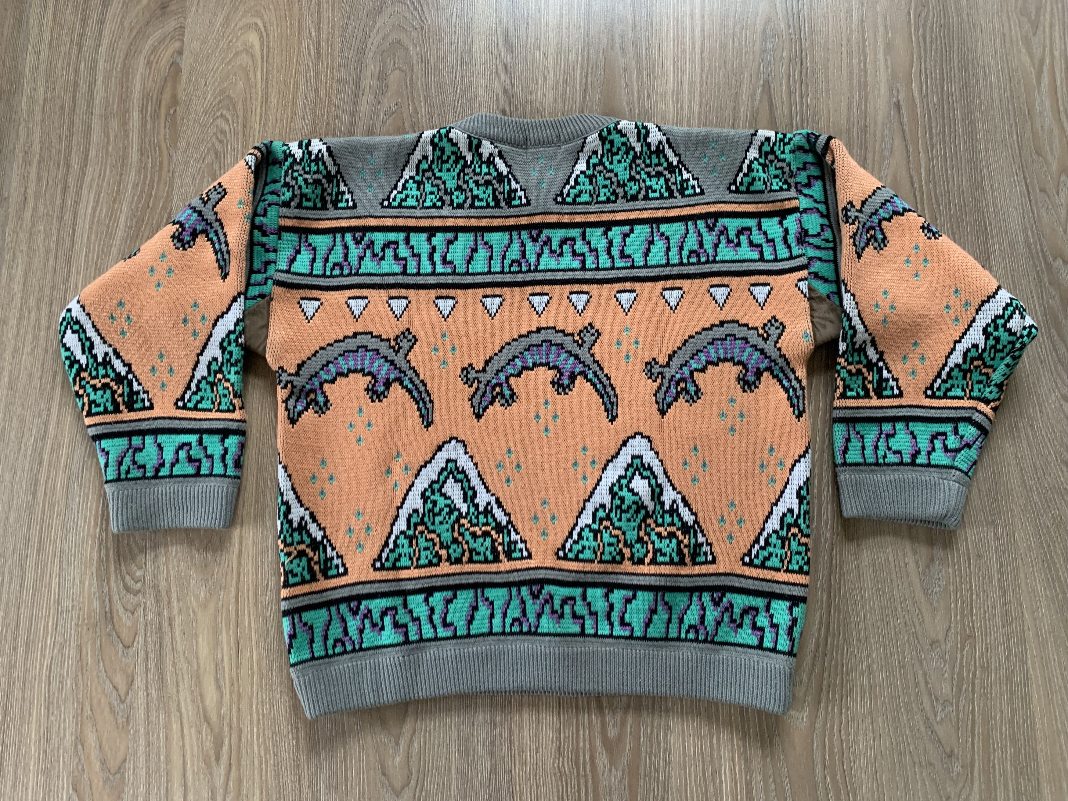 Vintage Vintage Simmer Style Knit Wool Printed Sweater Size US L / EU 52-54 / 3 - 3 Thumbnail