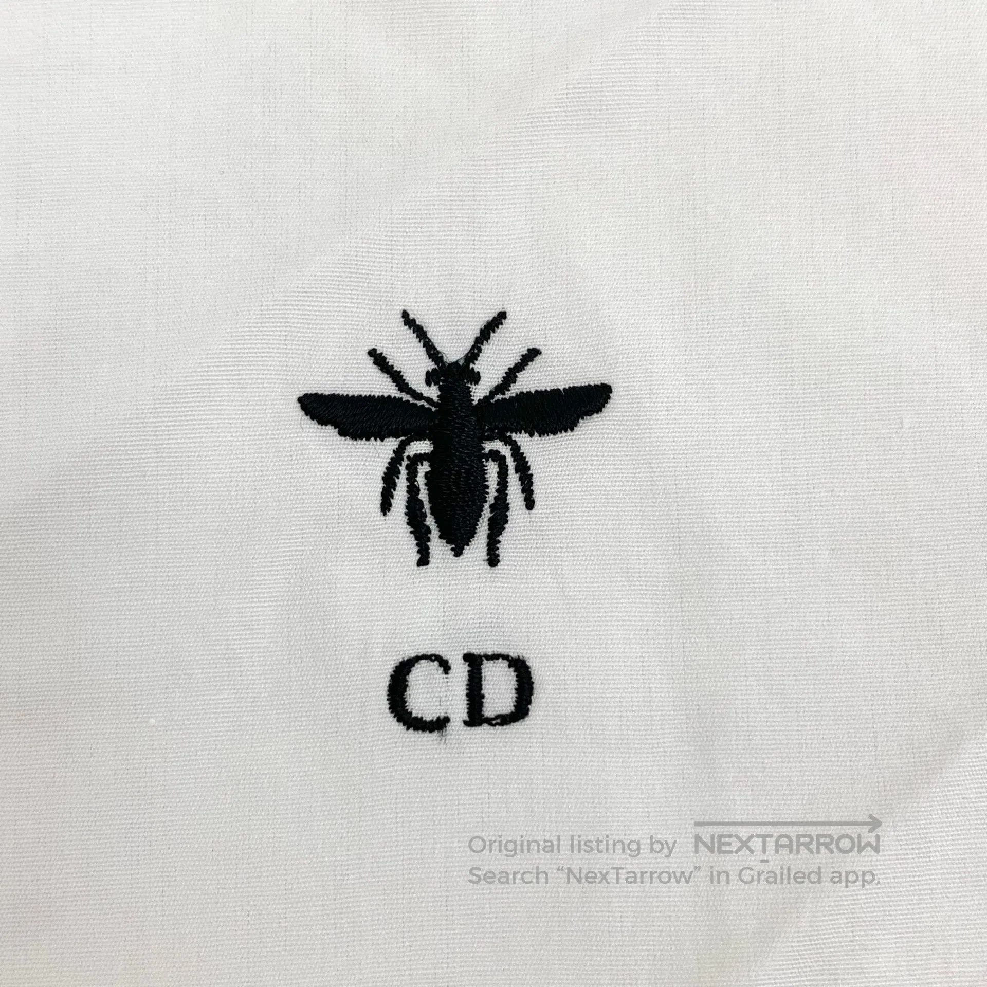 Dior Dior White bee embroidery cotton collar long-sleeve shirt| Size XS / US 0-2 / IT 36-38 - 5 Thumbnail