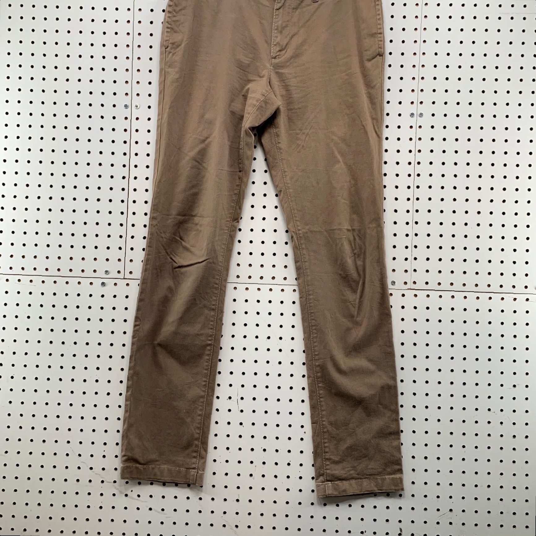 Vintage Wallin & Bros Chino Pants Mens 32x34 Brown Slim Fit School Work Khaki Pants Size US 32 / EU 48 - 5 Thumbnail
