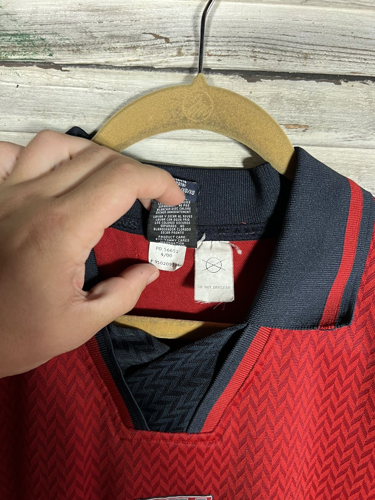 Tommy Hilfiger × Vintage Vintage Tommy Hilfiger Soccer Jersey Size US XL / EU 56 / 4 - 6 Thumbnail