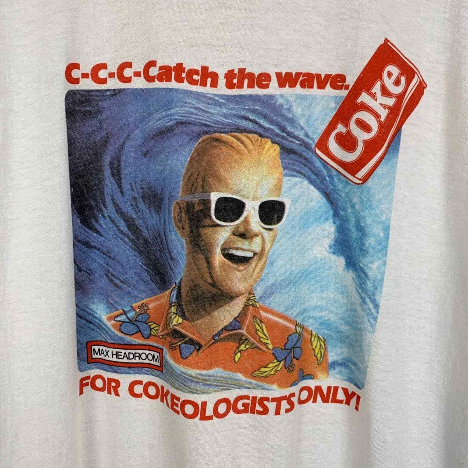 Coca Cola Vintage 80s Coca Cola Max Headroom Surfing T Shirt Large Size US L / EU 52-54 / 3 - 2 Thumbnail