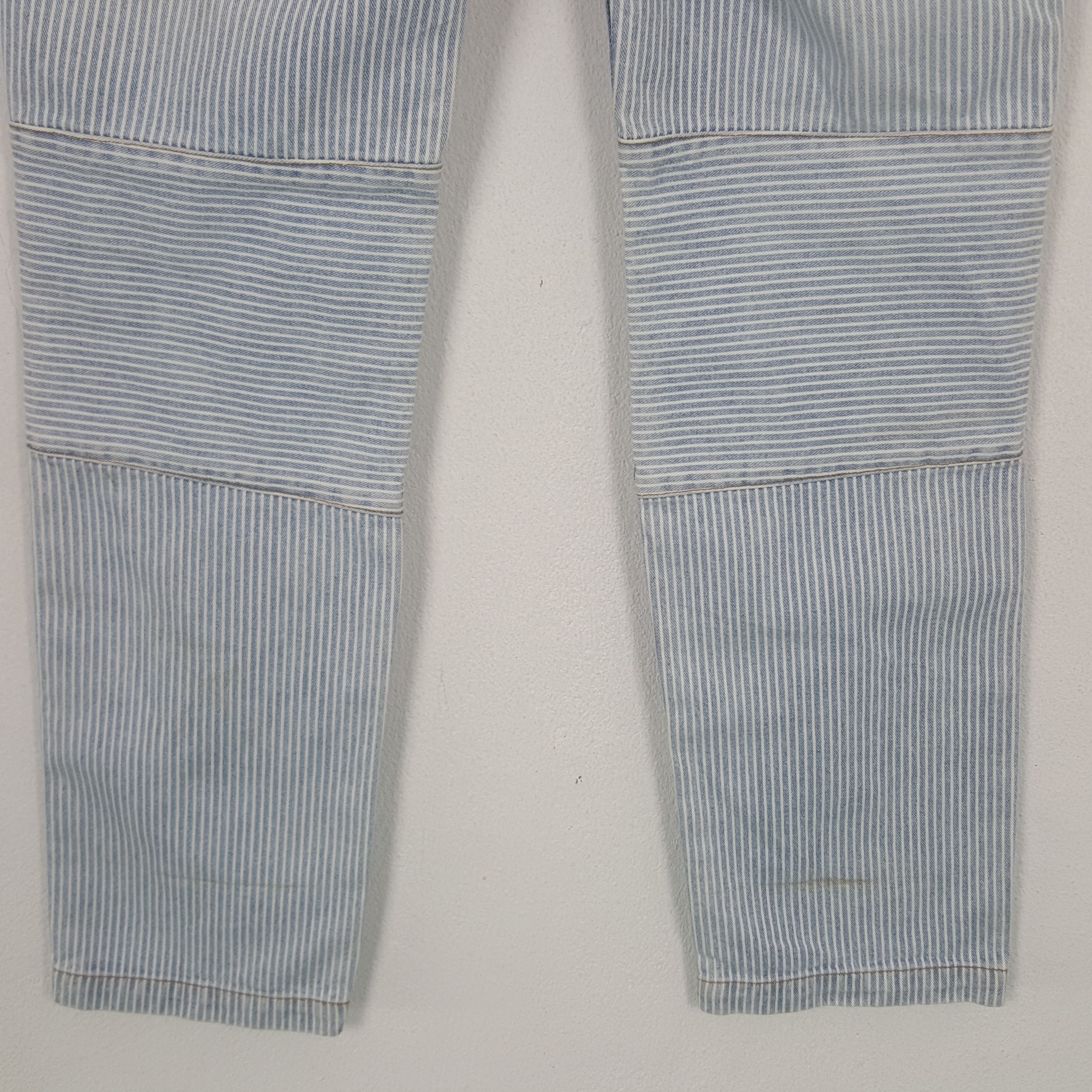 Japanese Brand Vintage Point Striped Style Denim Jeans Size US 29 - 6 Thumbnail