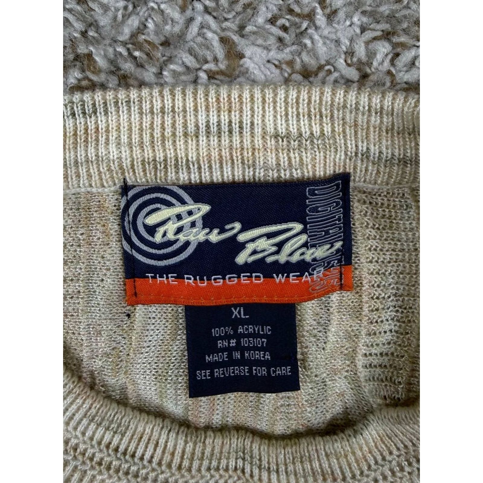 Coogi VINTAGE Raw Blue Sweater Crew Neck Long Sleeve XL Men’s Ivory 3D Knit Textured Coogi Style Pullover Winter Fall Size US XL / EU 56 / 4 - 7 Thumbnail