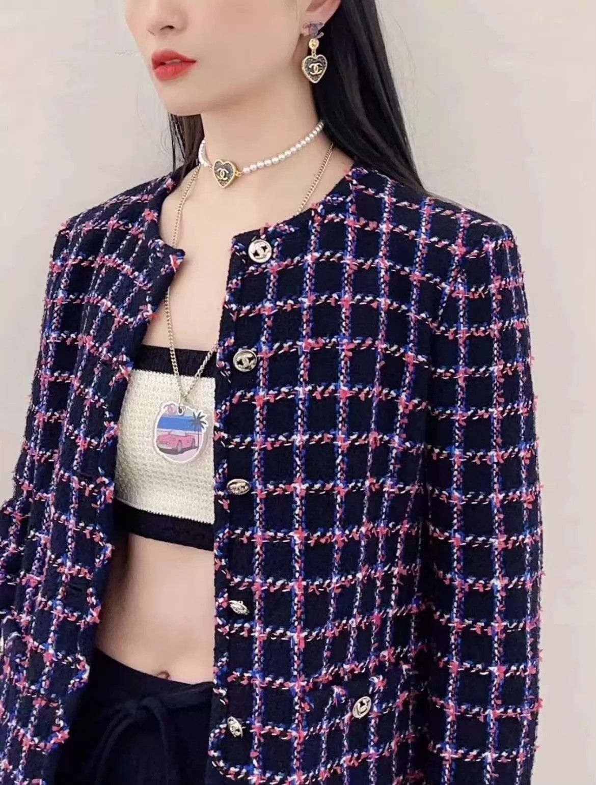 Chanel Chanel 24P Check Tweed Jacket 34FR 99 New w/ Tags Size XS / US 0-2 / IT 36-38 - 6 Thumbnail
