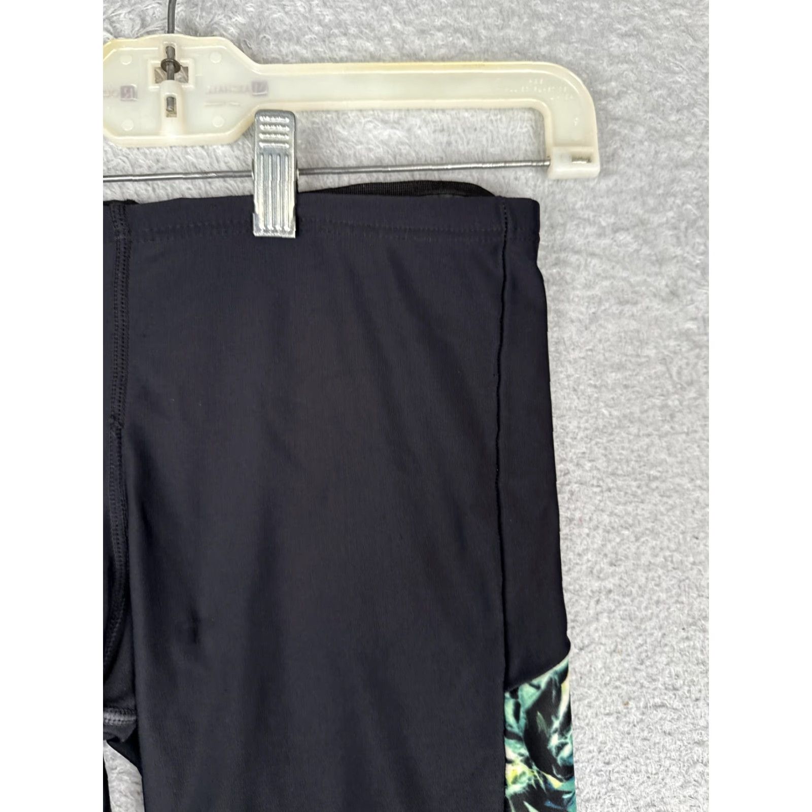 Vintage TYR Mens Swim Shorts Jammer 32 Black Green Blue Print Training Competition Bottoms Size US 32 / EU 48 - 5 Thumbnail