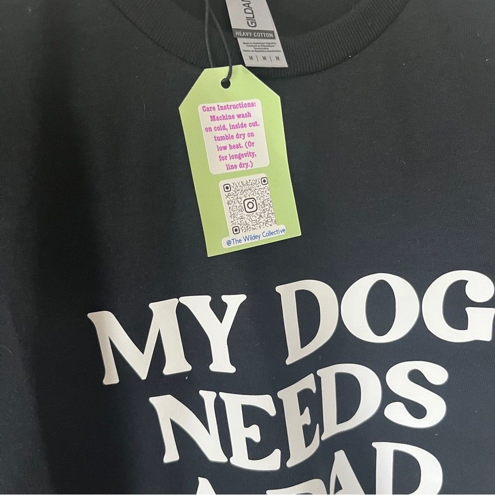 Gildan NEW My Dog Needs A Dad Lover Short Sleeve Shirt Medium Black Size M / US 6-8 / IT 42-44 - 5 Thumbnail