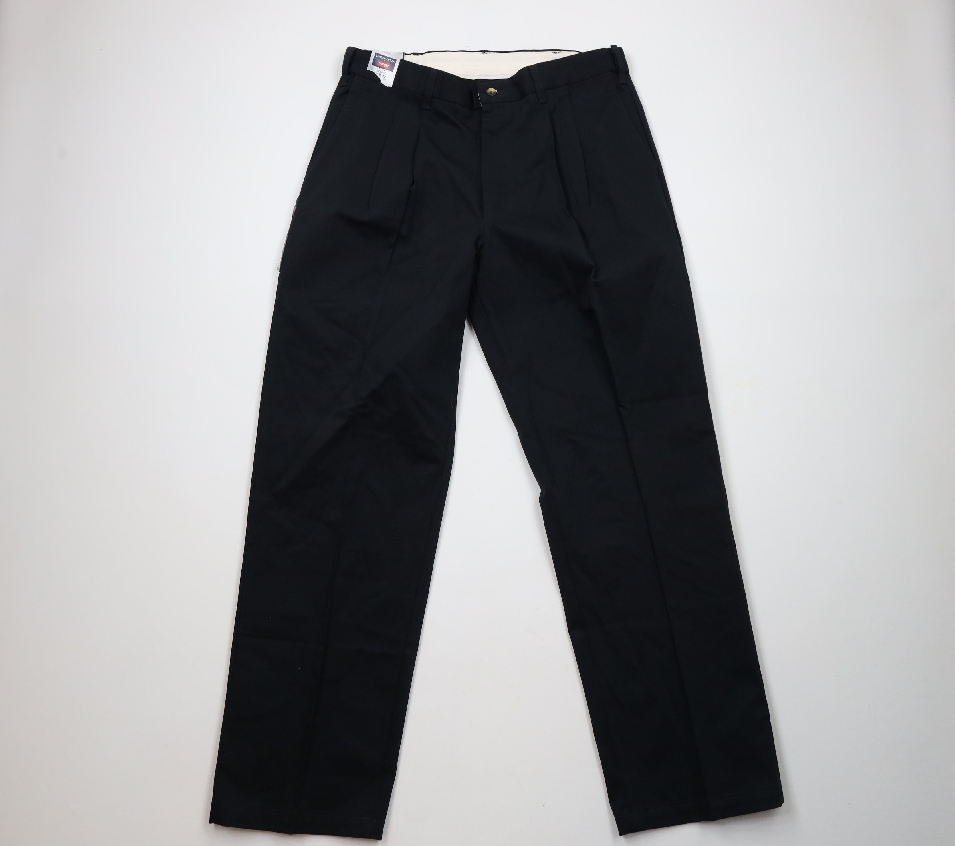Vintage × Wrangler Deadstock Vintage Y2K Wrangler Wide Leg Chino Pants Black Size US 36 / EU 52 - 1 Thumbnail