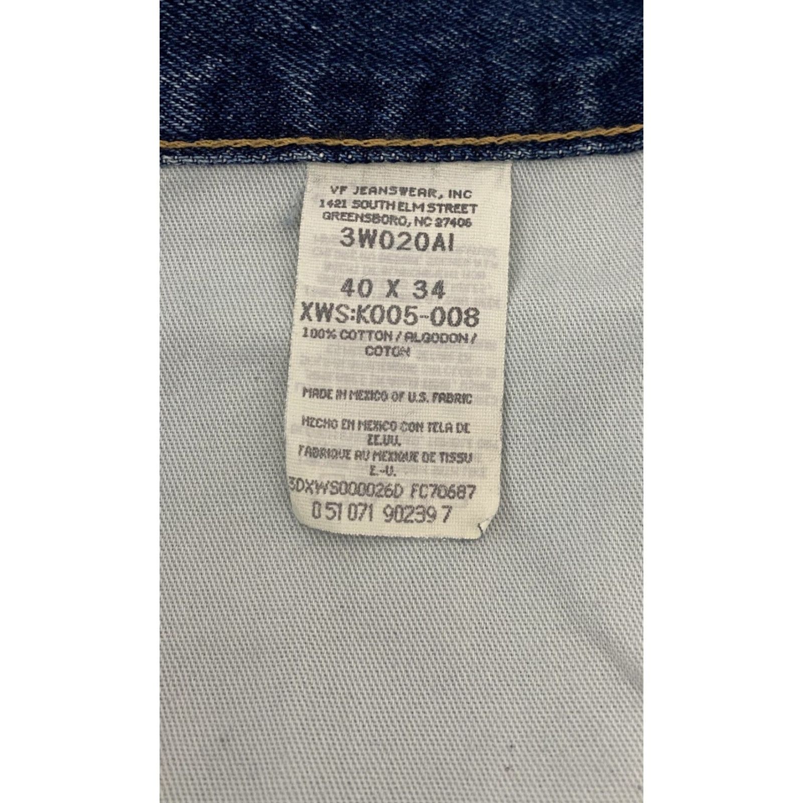 Wrangler VINTAGE Wrangler RIGGS Workwear Jeans Men’s 40x34 Blue Straight Leg Carpenter Denim 5-Pocket Cargo Pocket Hammer Loop Mens Size US 40 / EU 56 - 4 Thumbnail