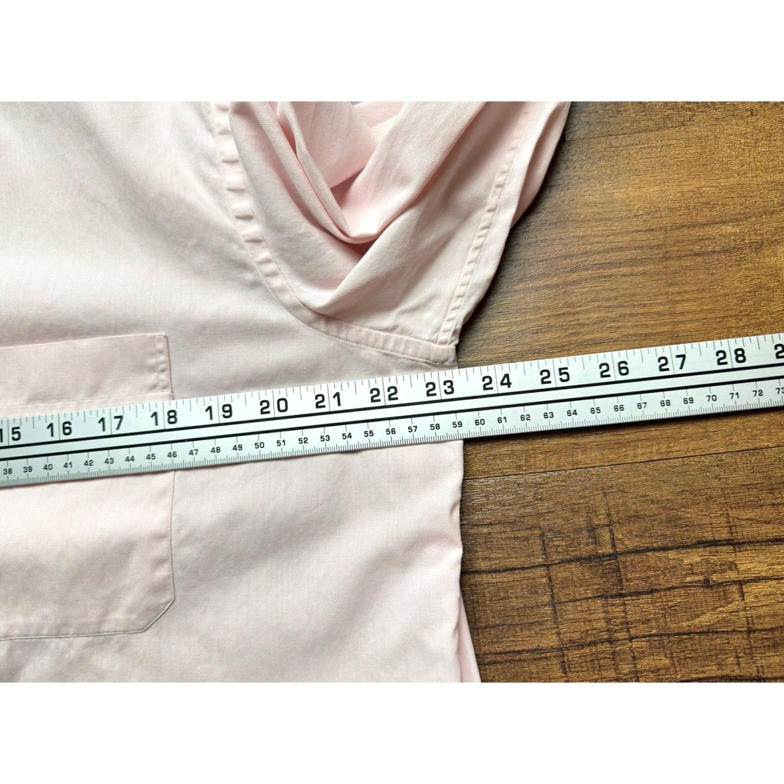 Brioni VINTAGE Brioni Herringbone Pink Dress Shirt Mens 42 16 1/2 100% Cotton Italy FLAW Size 42R - 7 Thumbnail