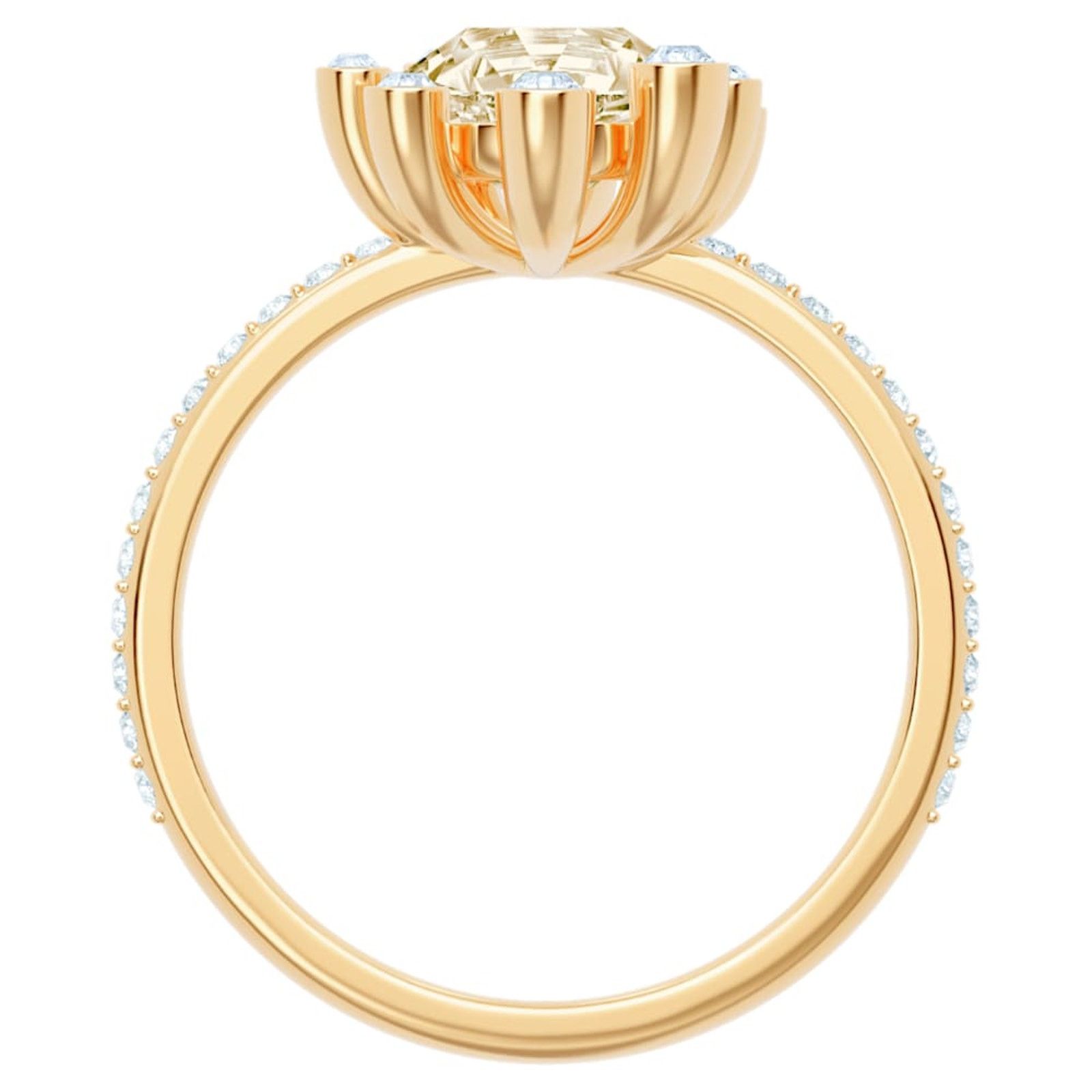 Swarovski Swarovski Olive Ring Multi-colored, Gold-tone plated USA 9 Size ONE SIZE - 4 Thumbnail