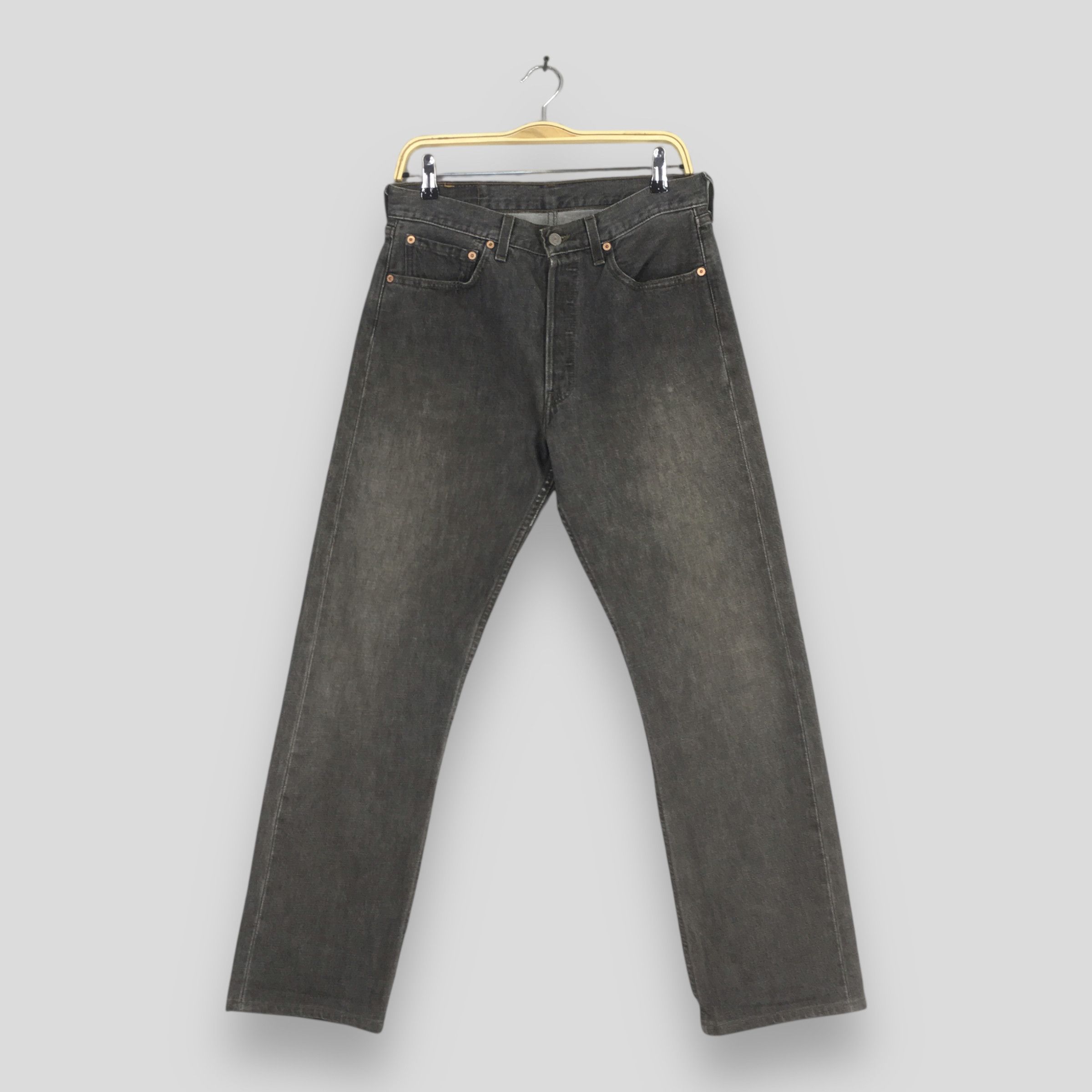 Size 30x29 Vintage 90s Levi's 501 Straight Leg Black Jeans
