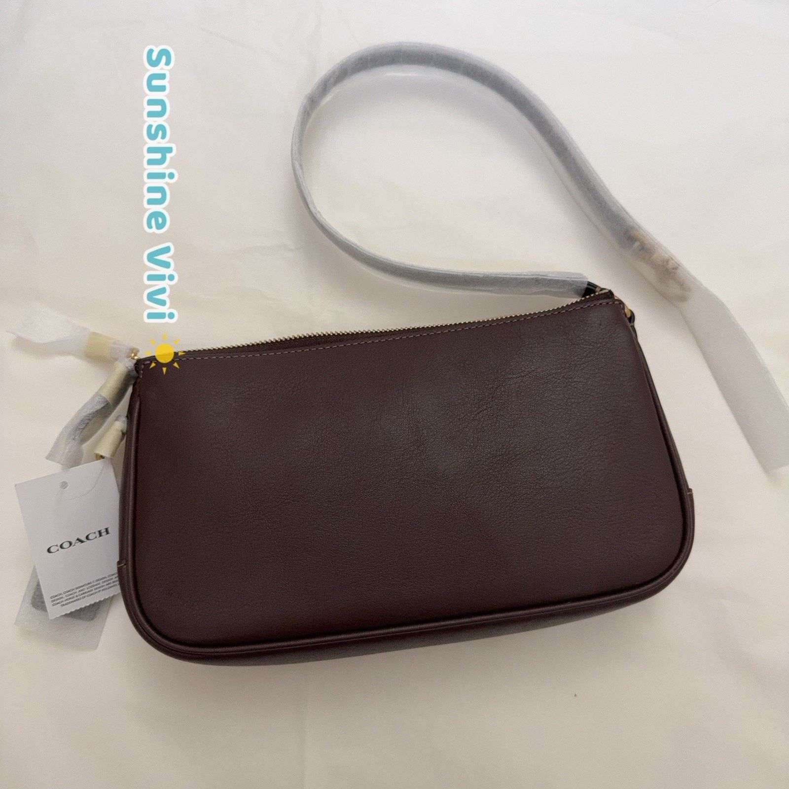 Coach NWT Coach Plaza Bag Natural grain Leather CCC41 Brass Maple Size ONE SIZE - 6 Thumbnail