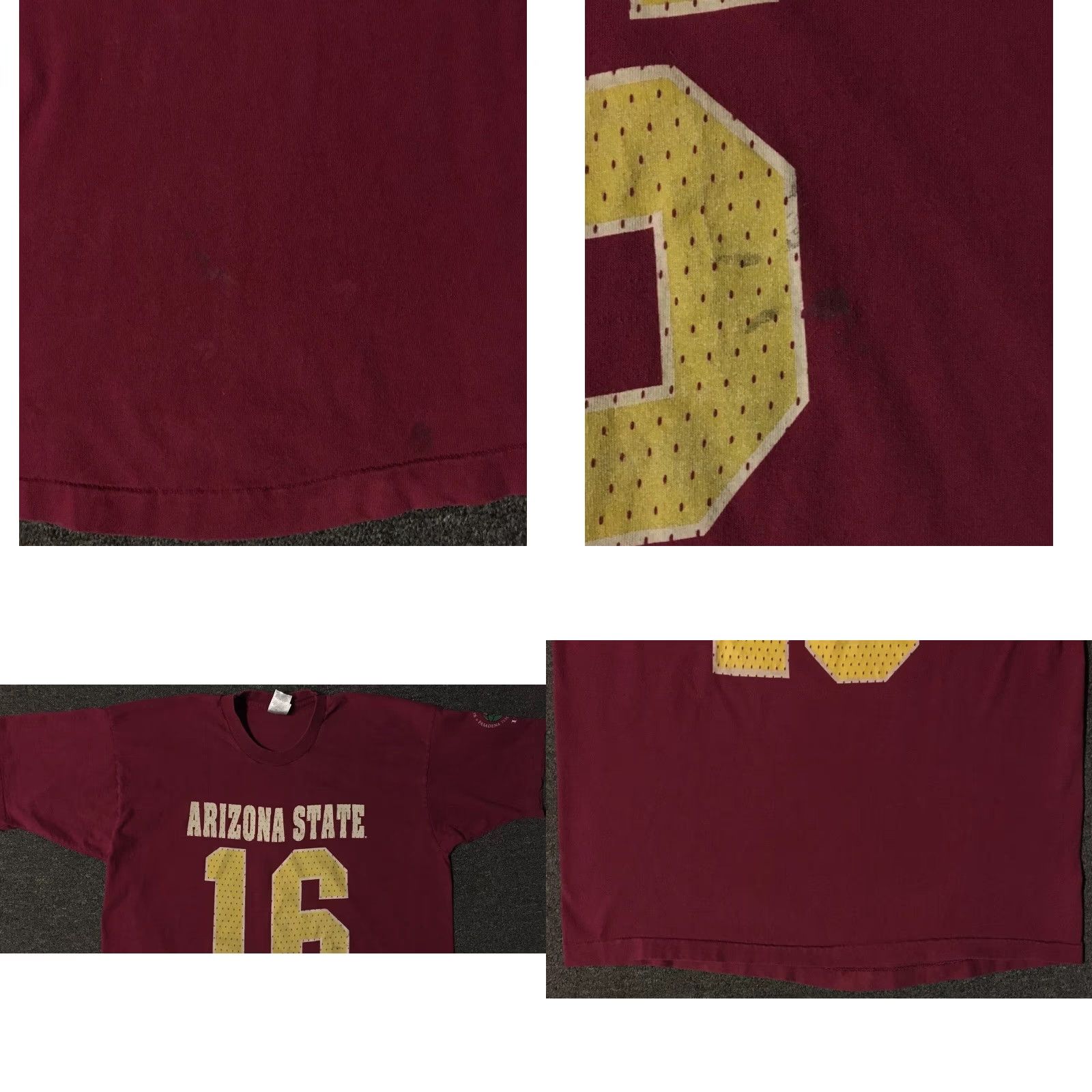 Vintage VINTAGE ASU Rose Bowl Shirt 2XL Red 90s 80s Single Stitch College Track PE Grunge Sun Devils Men Size US XXL / EU 58 / 5 - 8 Thumbnail