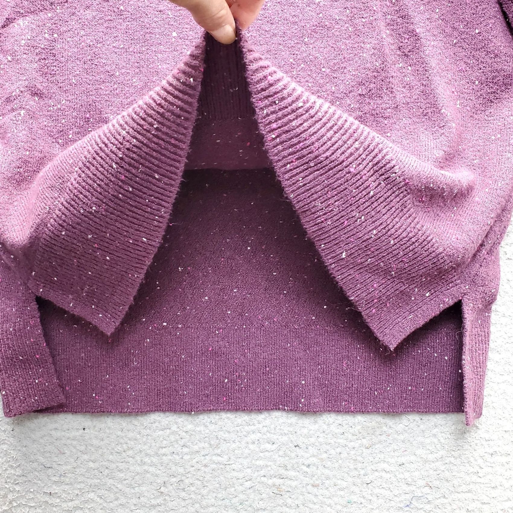Loft LOFT Womens Sweater Size S Purple Speckled Knit Turtleneck Stretch Pullover Size S / US 4 / IT 40 - 8 Thumbnail