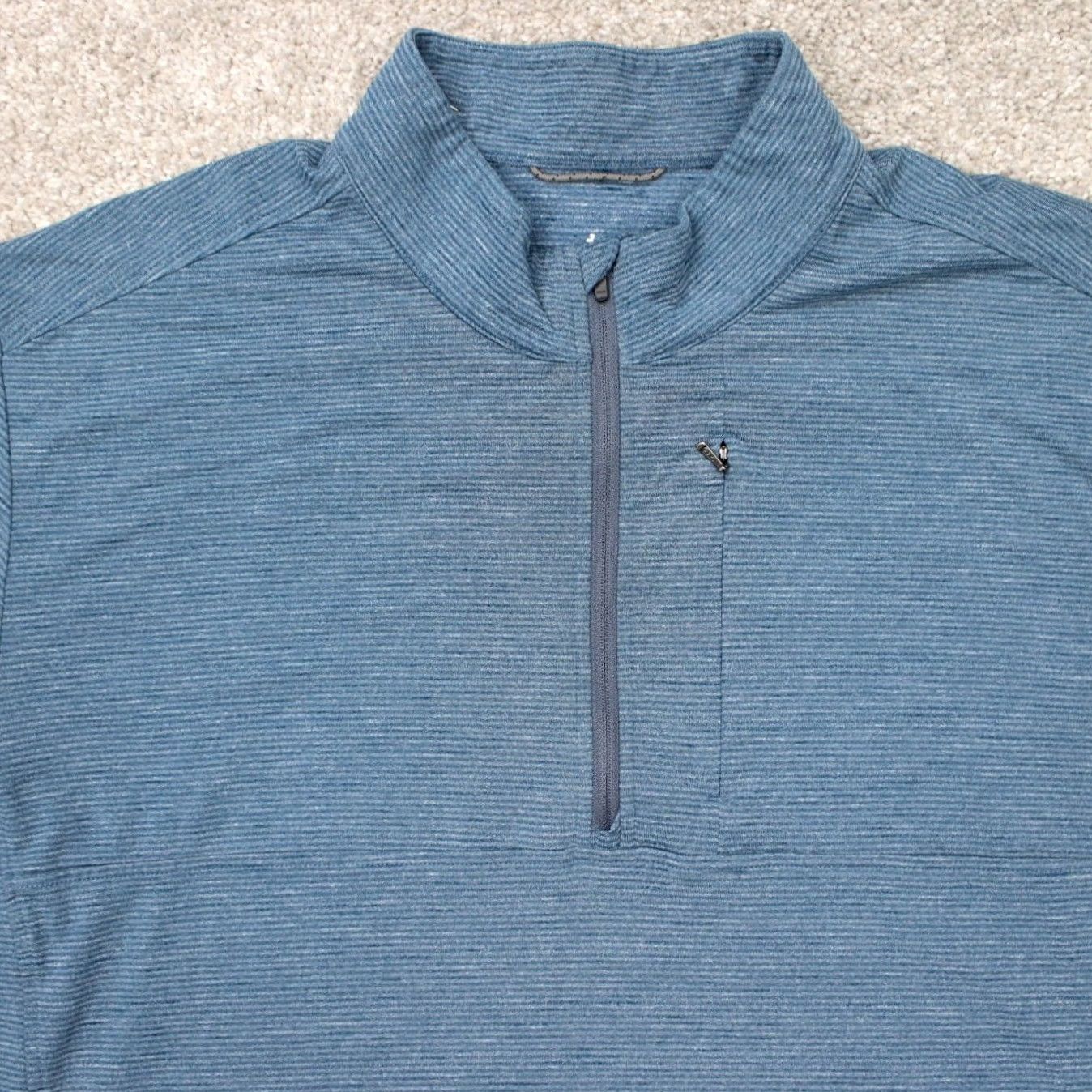 Royal Robbins Royal Robbins Sweatshirt Mens XL Blue 1/4 Zip Fleece Polyester Stretch L/S Mock Neck Pullover Active Outdoor Hiking Regular Fit Vintage No Size US XL / EU 56 / 4 - 5 Thumbnail