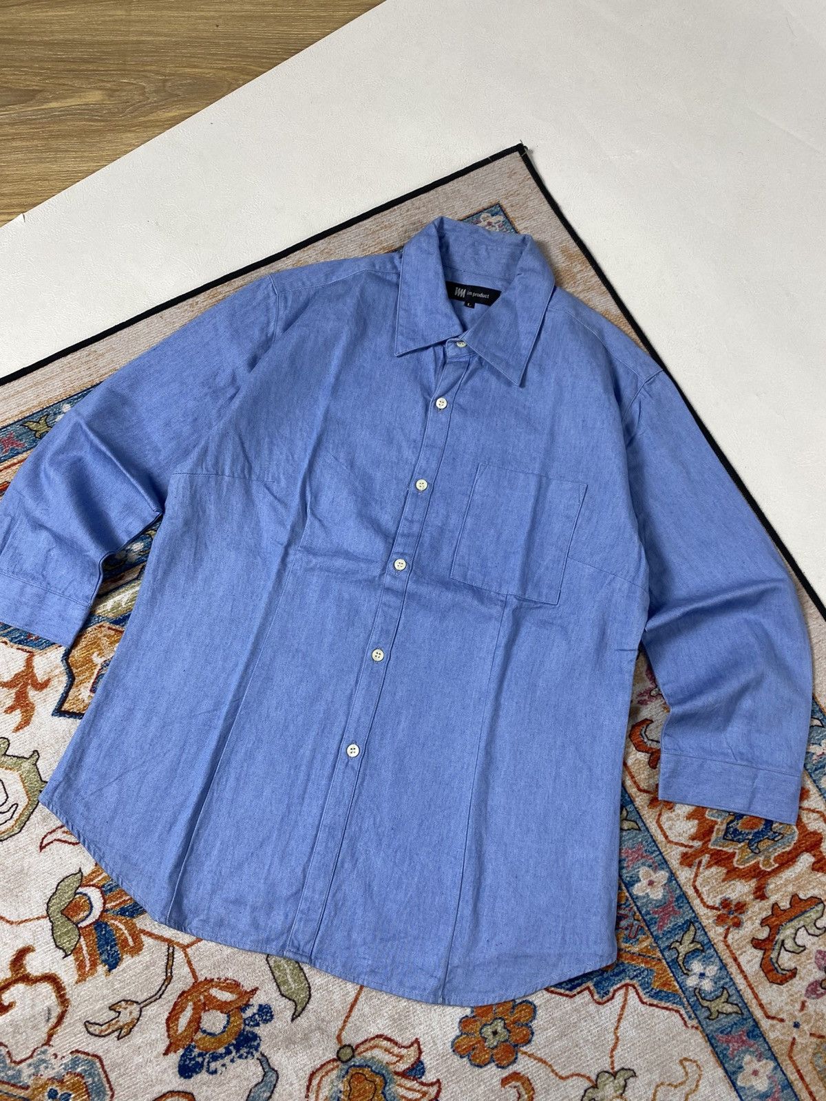 Issey Miyake Im Miyake Design Studio Heavy Catton Button Up Shirt Size L / US 10 / IT 46 - 3 Thumbnail