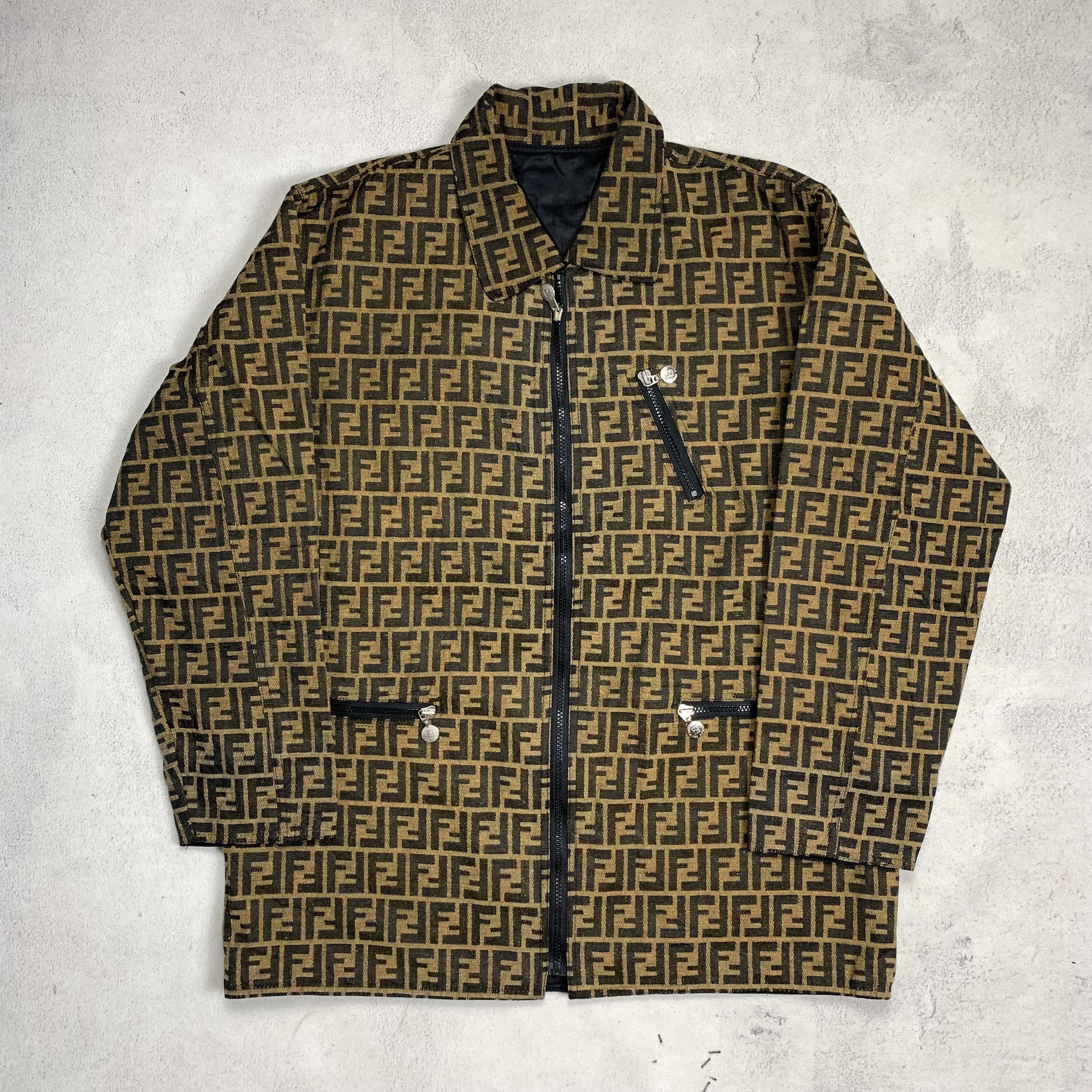 Fendi Vintage Fendi Monogram Jacket Size US L / EU 52-54 / 3 - 1 Thumbnail