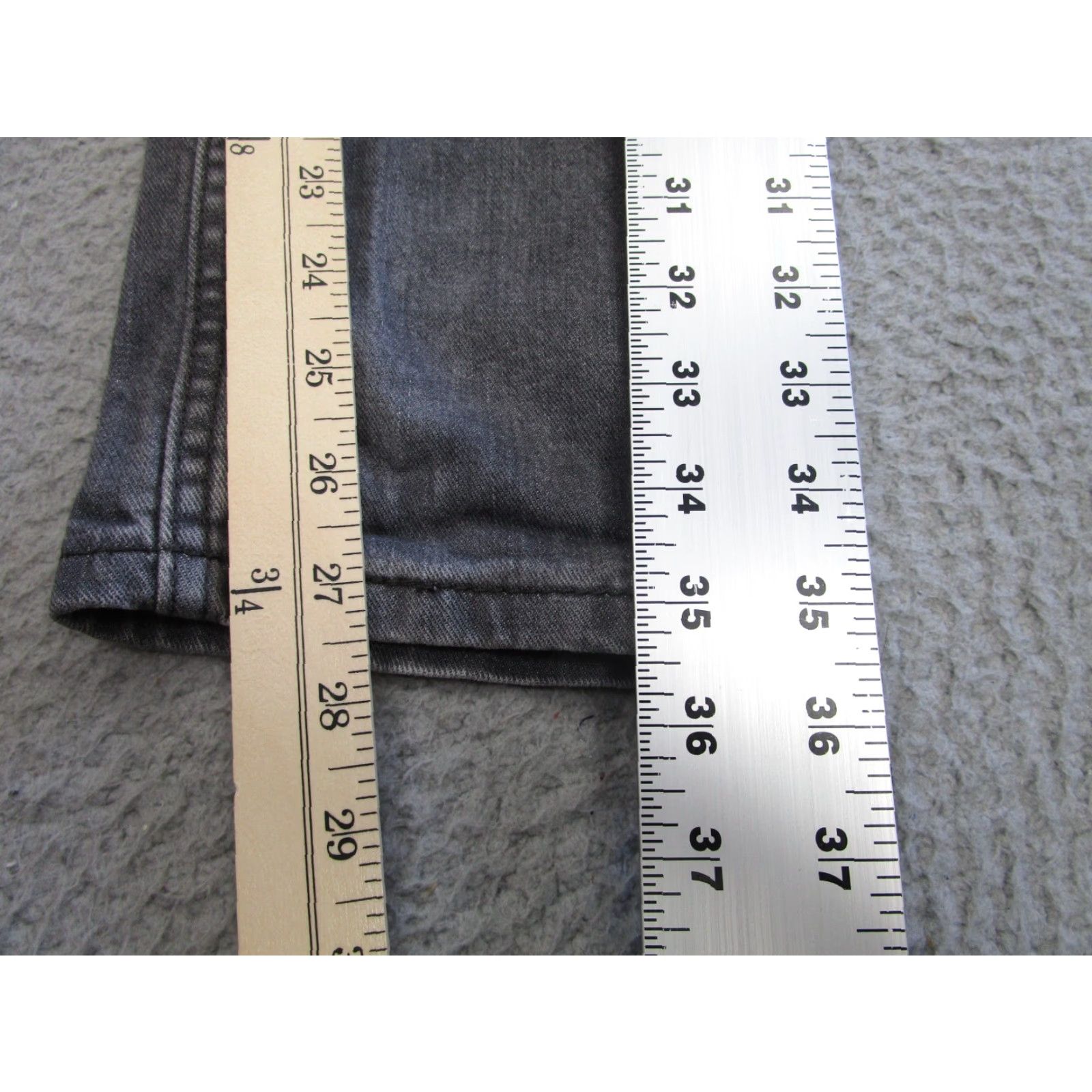 Levi's Levi's Jeans Mens 28x30 Gray 511 Distress Slim Straight Denim Pants Size US 28 / EU 44 - 3 Thumbnail