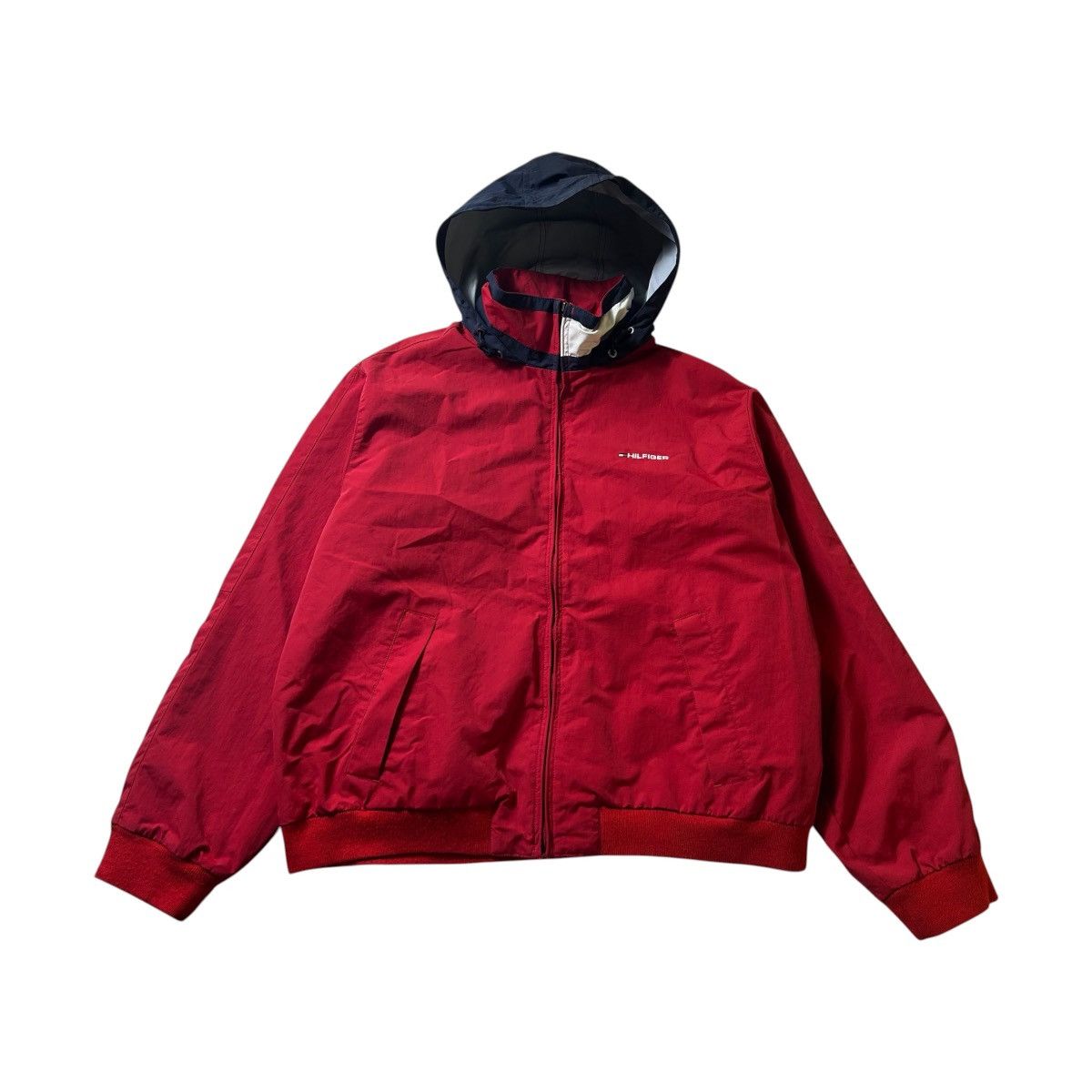 Tommy Hilfiger Vintage Tommy Hilfiger Logo Windbreaker Jacket Size L / US 10 / IT 46 - 1 Thumbnail