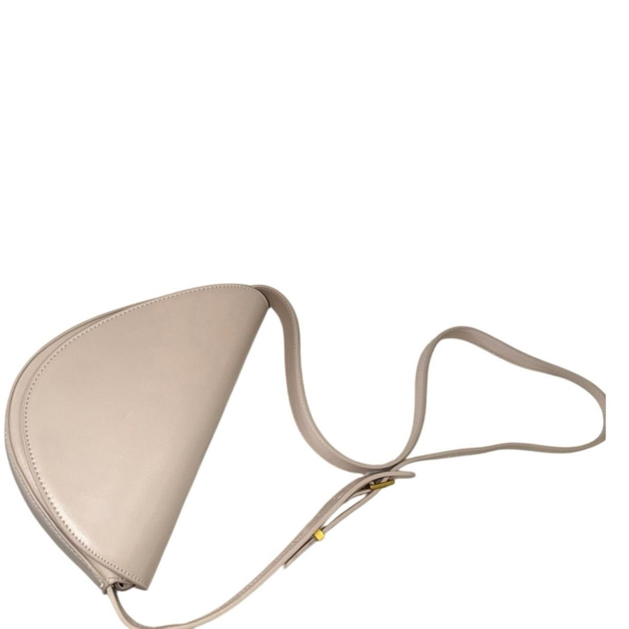 Zara Zara Cream Asymmetric Bag Sculptural Half Moon Purse EUC Size ONE SIZE - 1 Thumbnail
