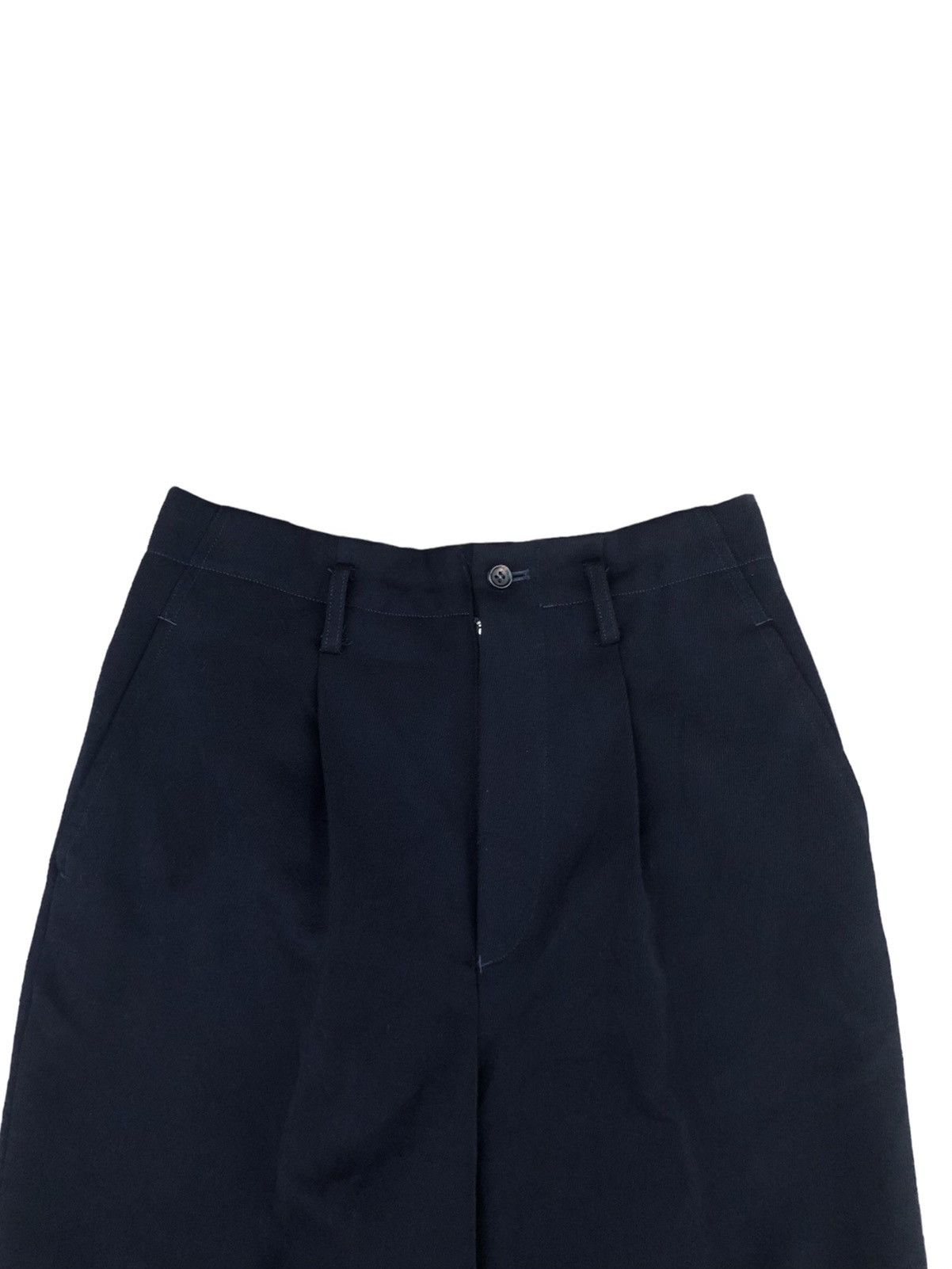 Comme des Garcons × Comme des Garcons Homme × Comme des Garcons Homme Plus AD1991 Tricot Comme des Garcons Wool Navy Pleated Trousers Size US 29 - 2 Thumbnail