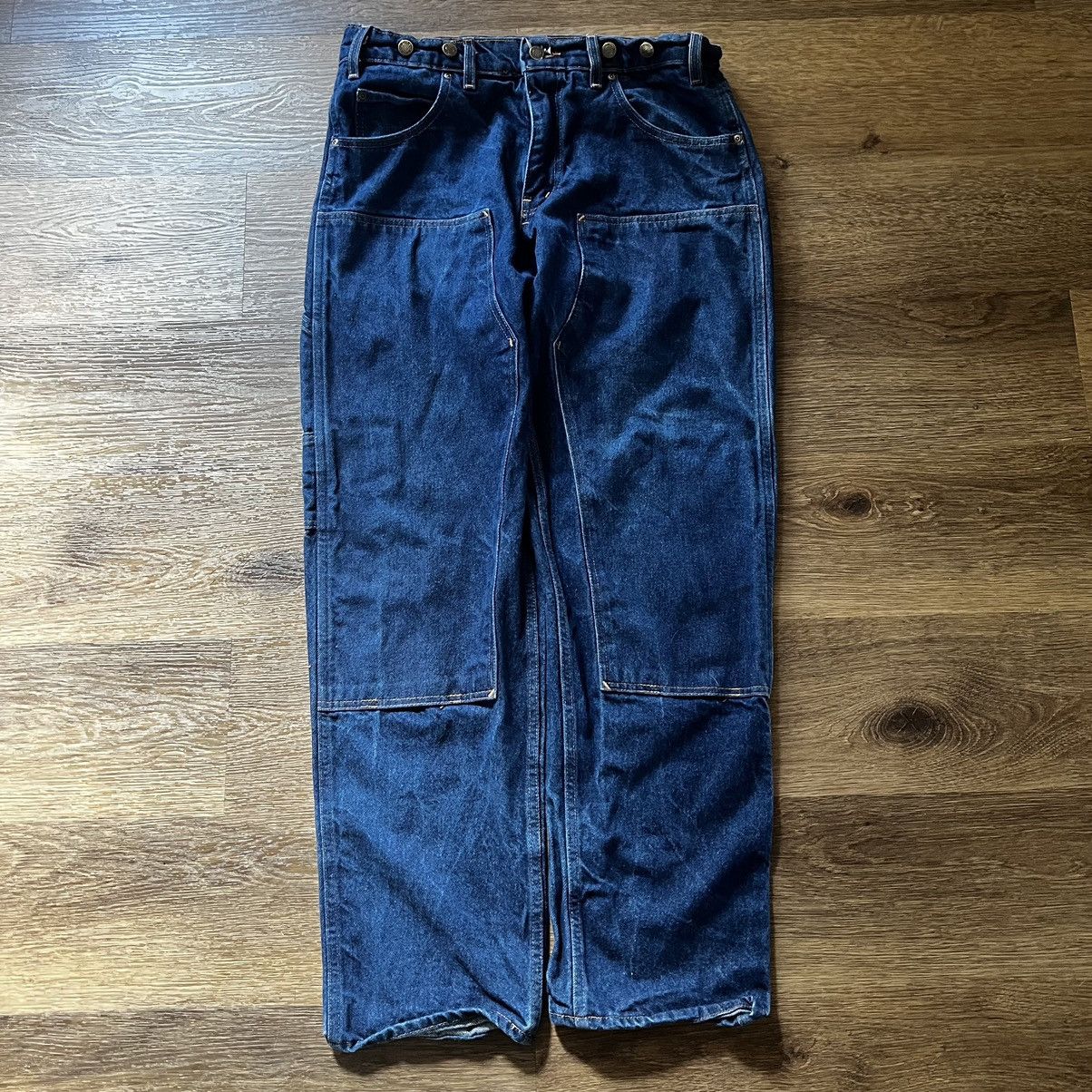 Vintage Dark Wash Vtg Prsn Blue Denim Cargos Size US 36 / EU 52 - 1 Thumbnail