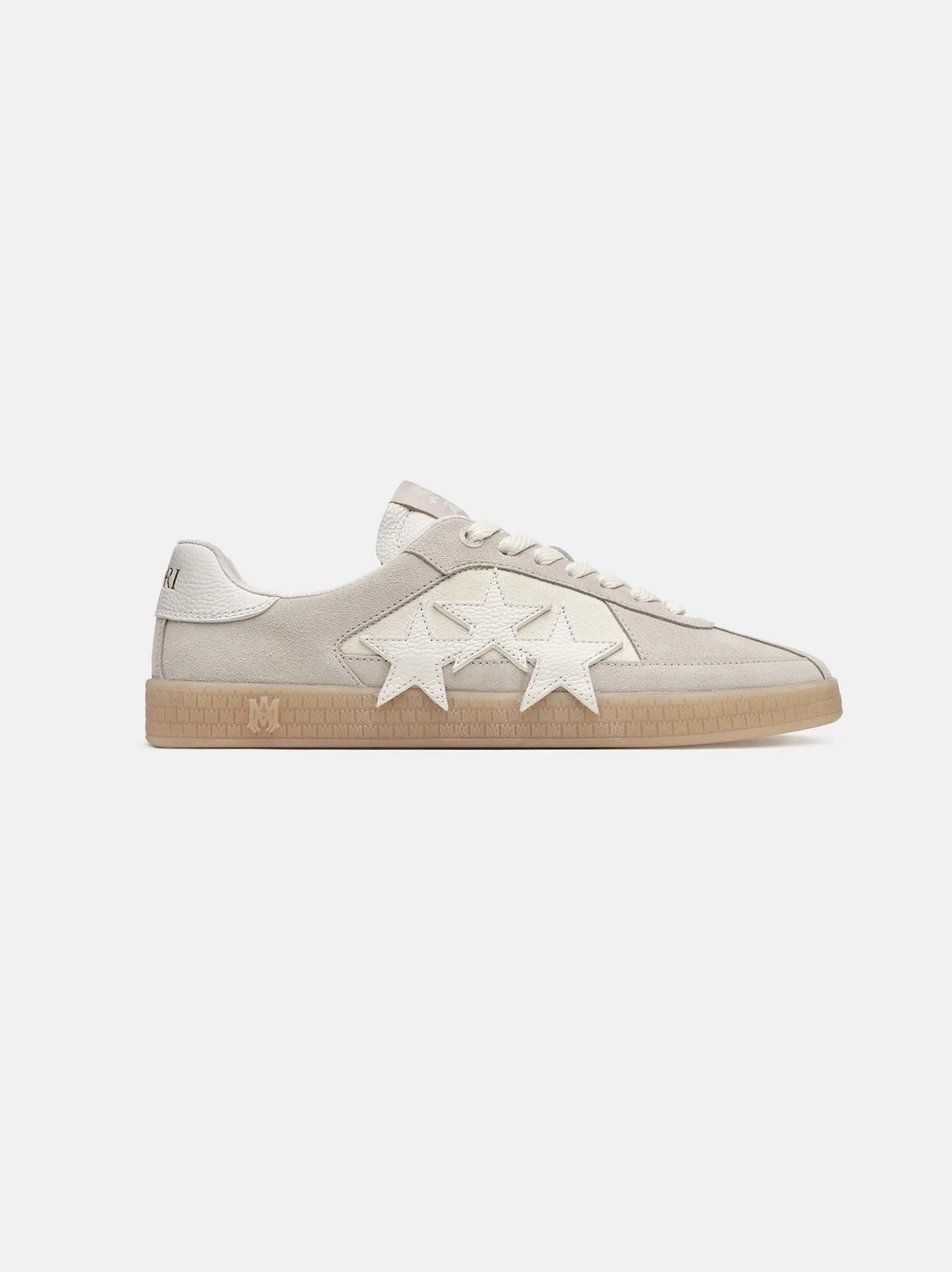 os11x1225 Pacific Bones Leather Sneakers in Off White/Beige