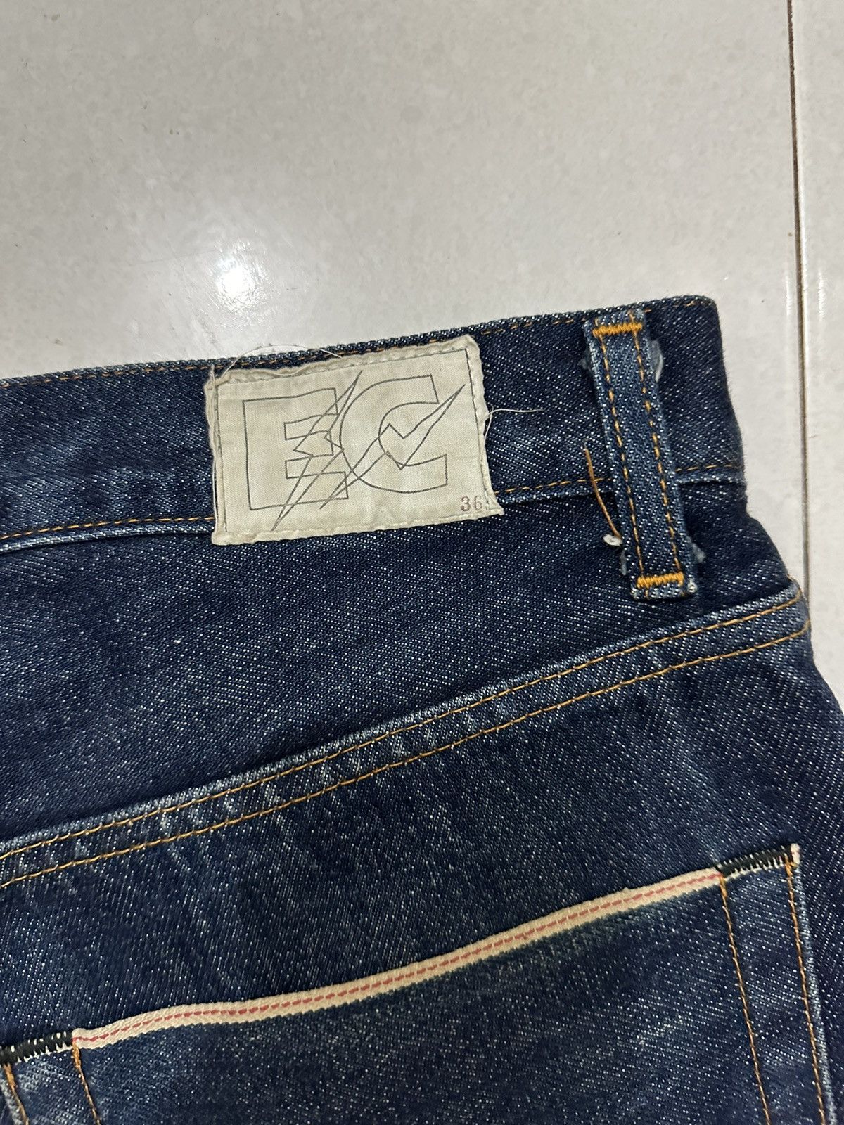 Electric Cottage VTG EC Good Enough Selvedge Distress Denim Size US 36 / EU 52 - 4 Thumbnail