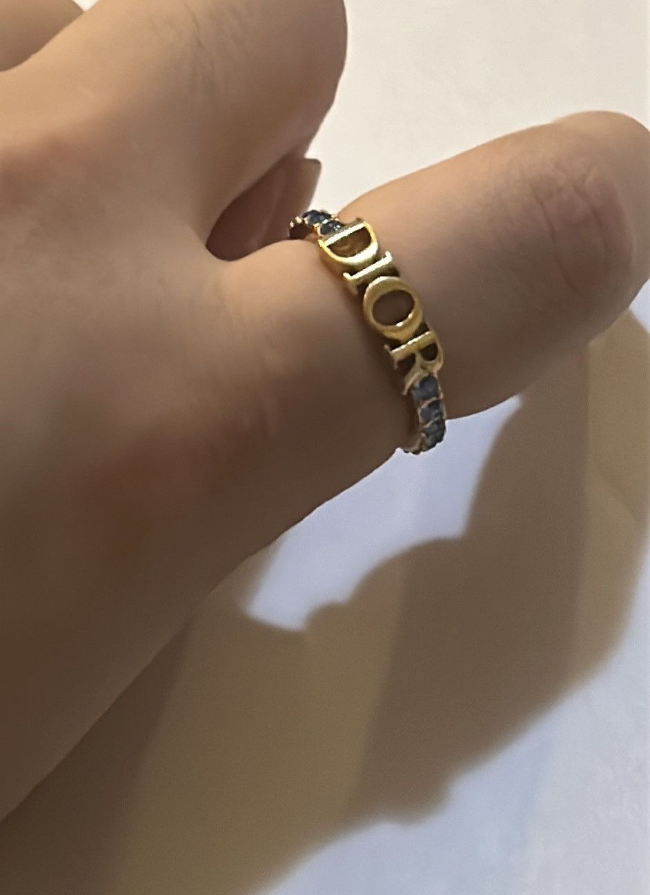 Dior Christian Dior DIO(R)EVOLUTION RING Gold-Finish Metal Blue Size ONE SIZE - 5 Thumbnail