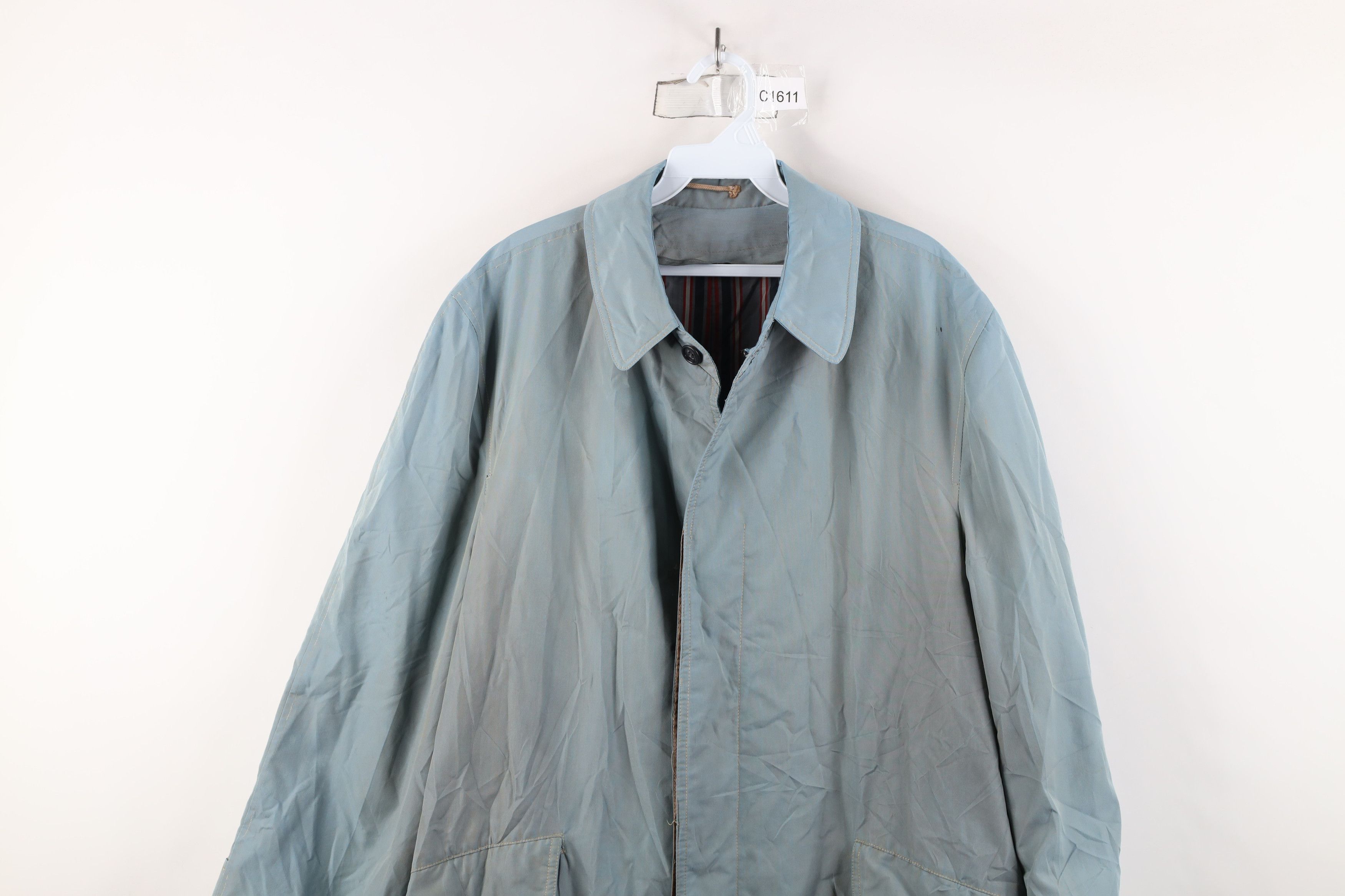 Vintage Vintage 50s 60s Streetwear Trench Coat Rain Jacket USA Size US XL / EU 56 / 4 - 2 Thumbnail