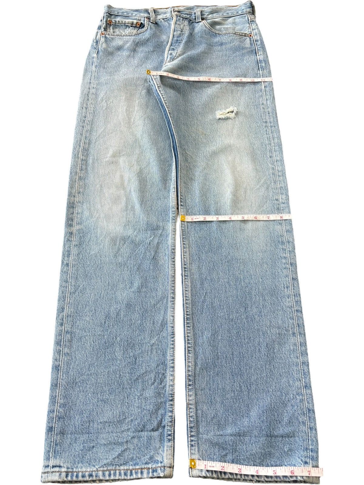Levi's Vintage 90s Levis 501 Faded Wash Distressed Loose Jeans Size US 31 - 9 Thumbnail