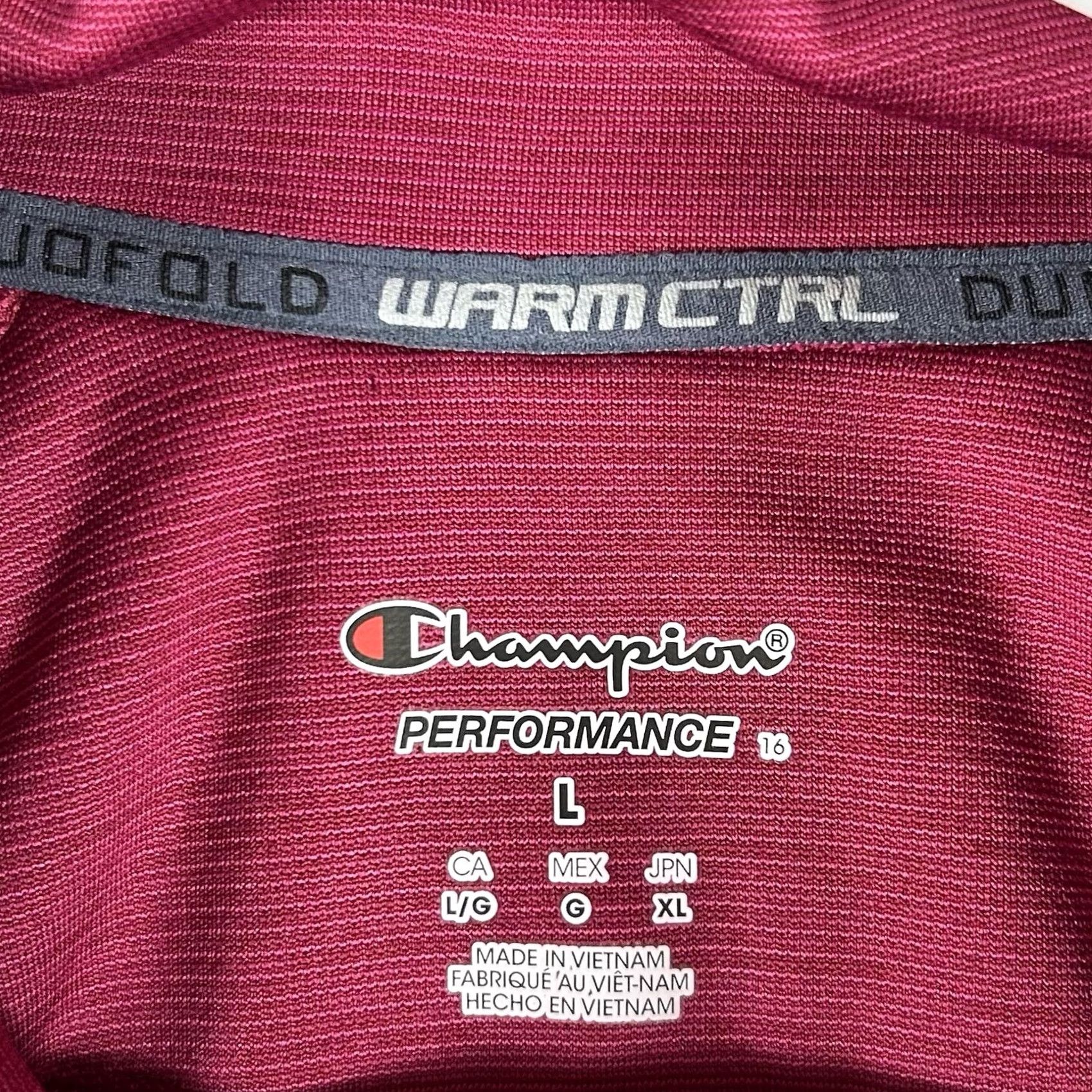 Champion Champion Performance Warm Ctrl 1/4 Zip Long Sleeve Pullover Womens Large Running Top Size L / US 10 / IT 46 - 3 Thumbnail