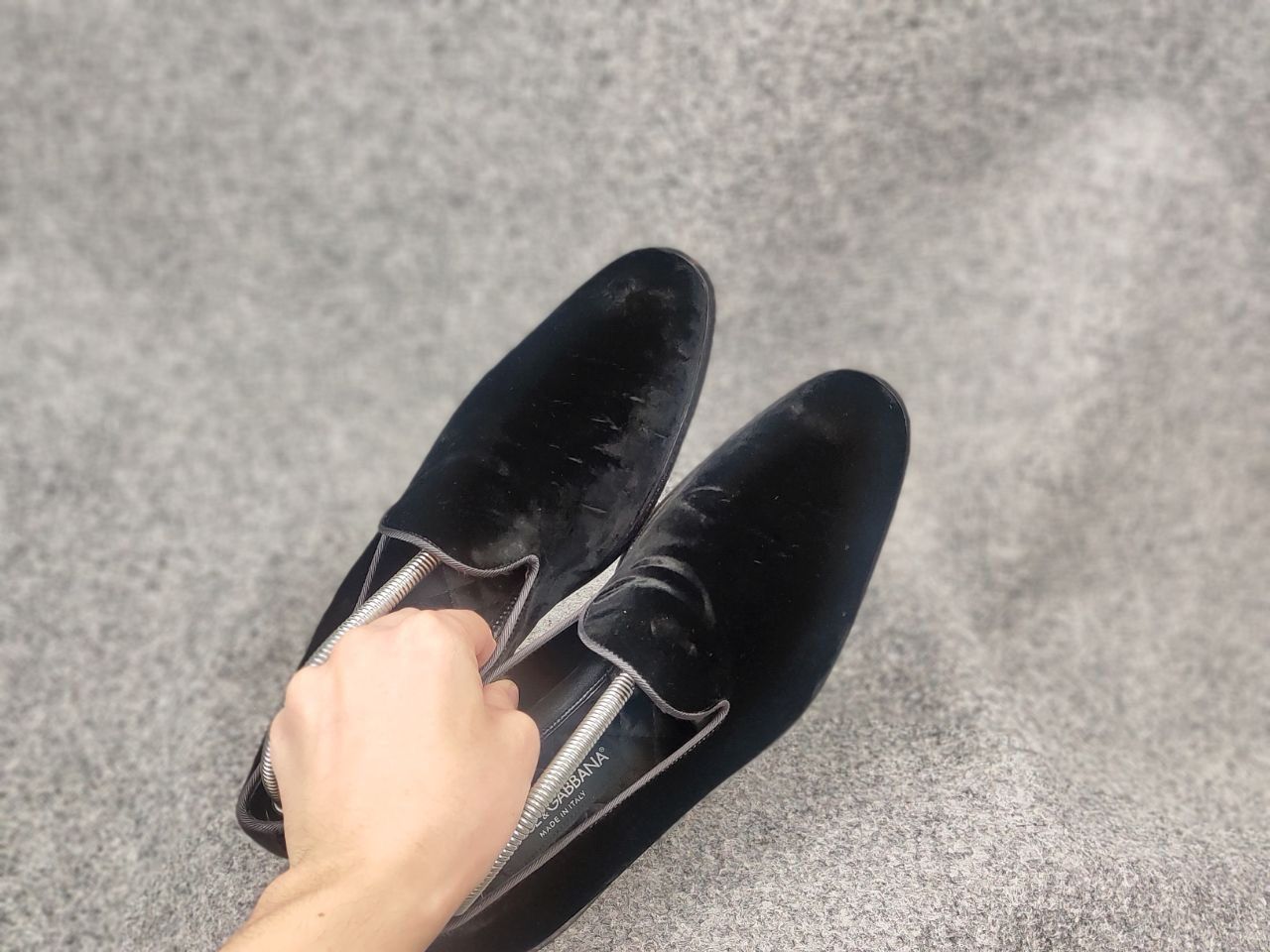 Dolce & Gabbana Dolce & Gabbana Velour Black Slip On loafers classic Shoes Size US 7 / EU 40 - 17 Thumbnail