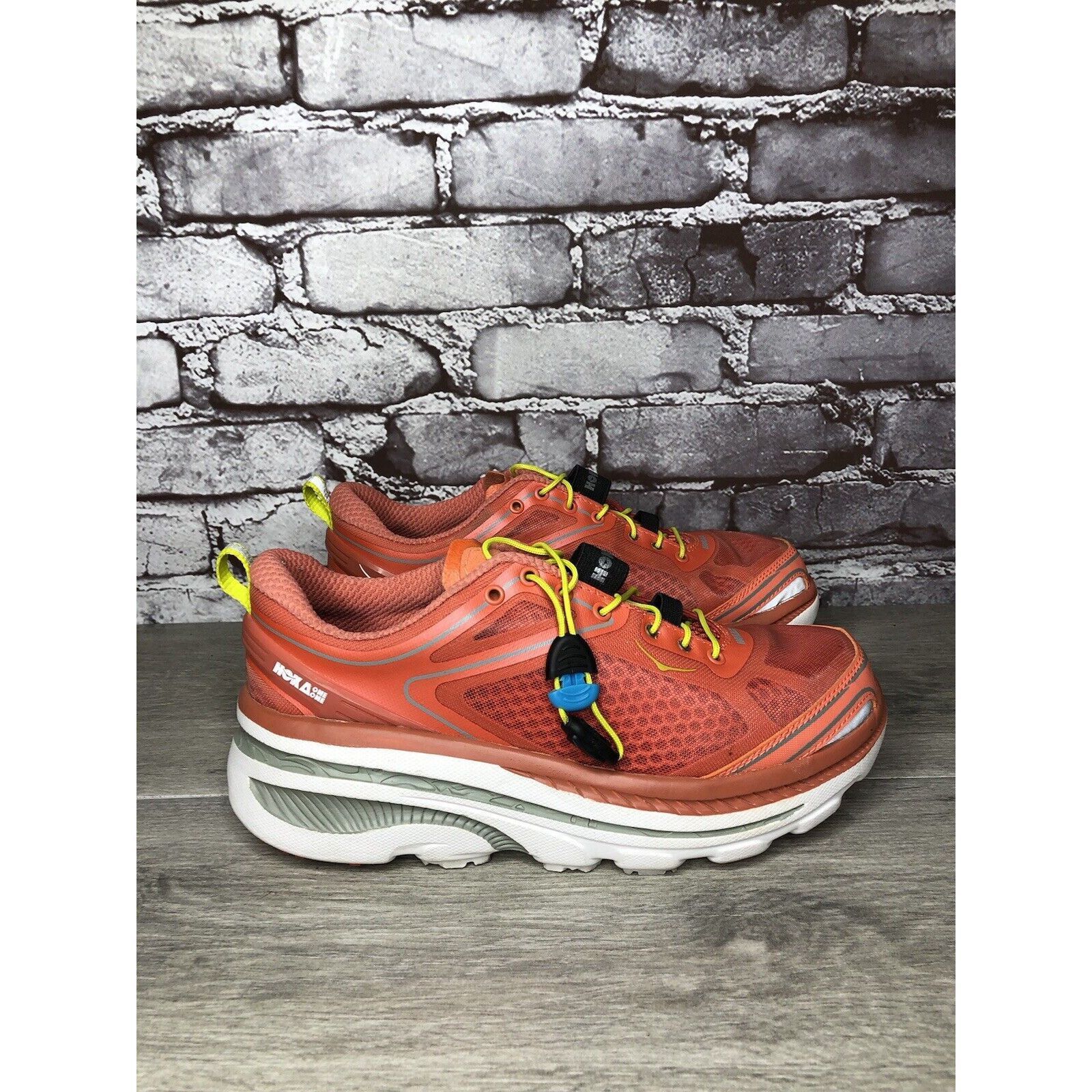 Hoka Hoka One One Bondi 3 Coral Orange Synthetic Lace Up Gym Runn Size US 7.5 / IT 37.5 - 17 Thumbnail