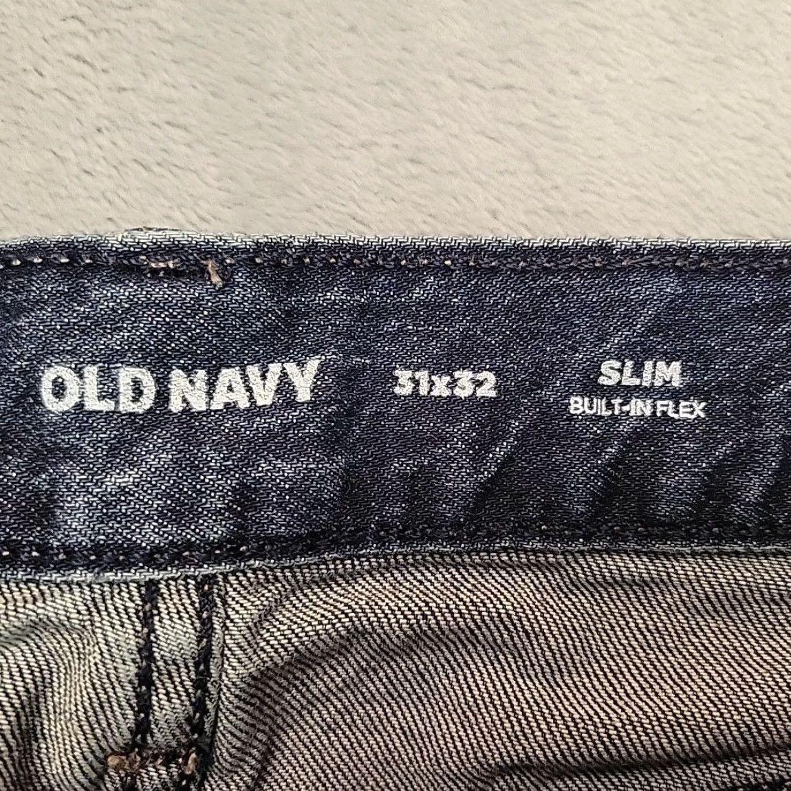 Old Navy Old Navy Jeans Mens 31x32 Faded Blue Denim Slim Flex Straight Leg Comfort Pants Jeans Size US 31 - 4 Thumbnail